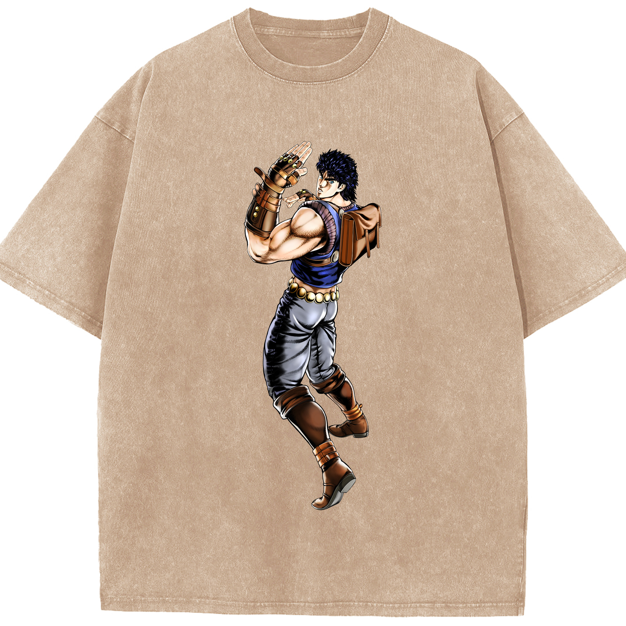 （画像用） ジョジョの奇妙な冒険 /ジョナサン?ジョースター JoJo's Bizarre Adventure Jonathan Joestar 綿100% ヴィンテージ風 半袖Tシャツ（フロントプリント）