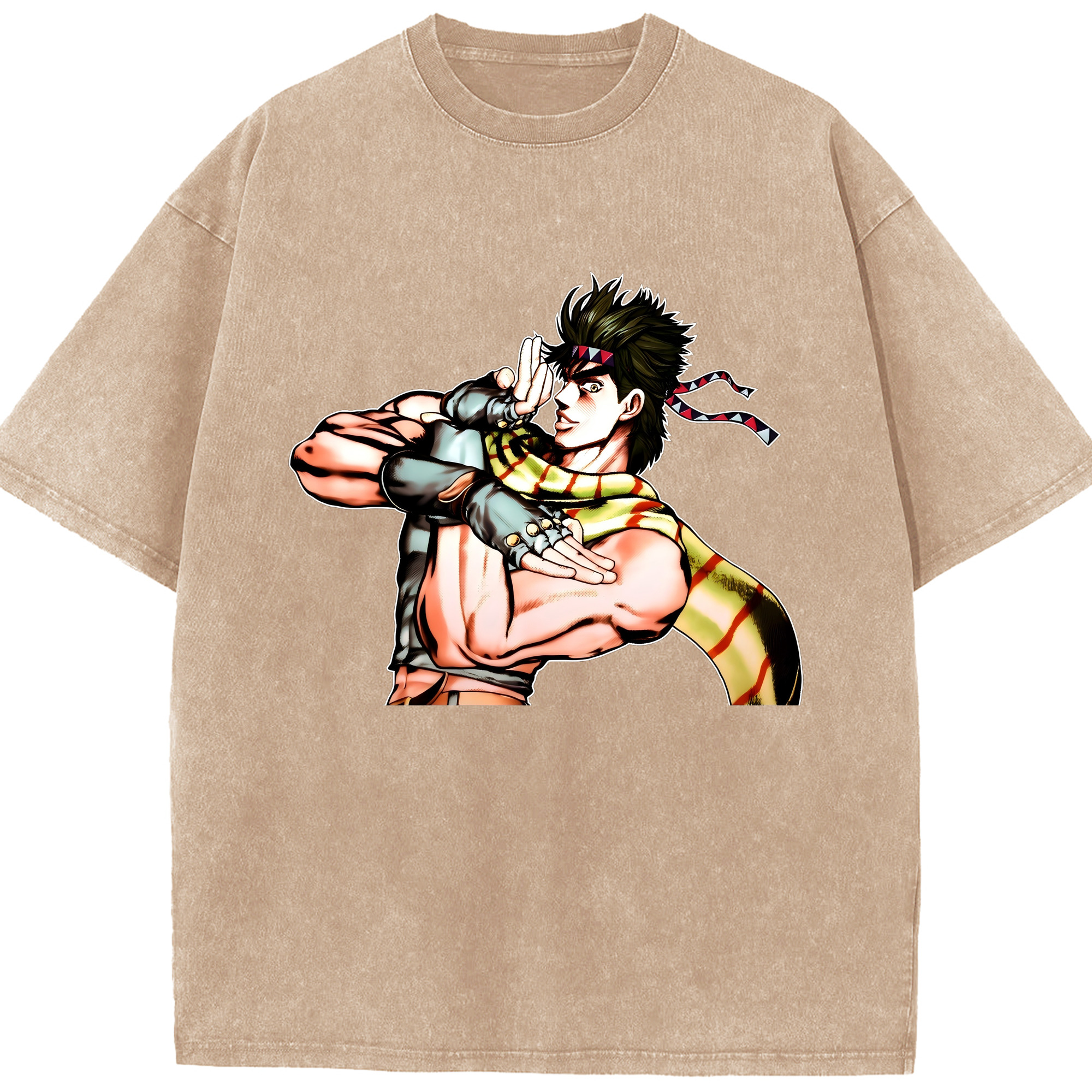 （画像用） ジョジョの奇妙な冒険 ジョセフ?ジョースター JoJo's Bizarre Adventure Joseph Joestar 綿100% ヴィンテージ風 半袖Tシャツ（フロントプリント）