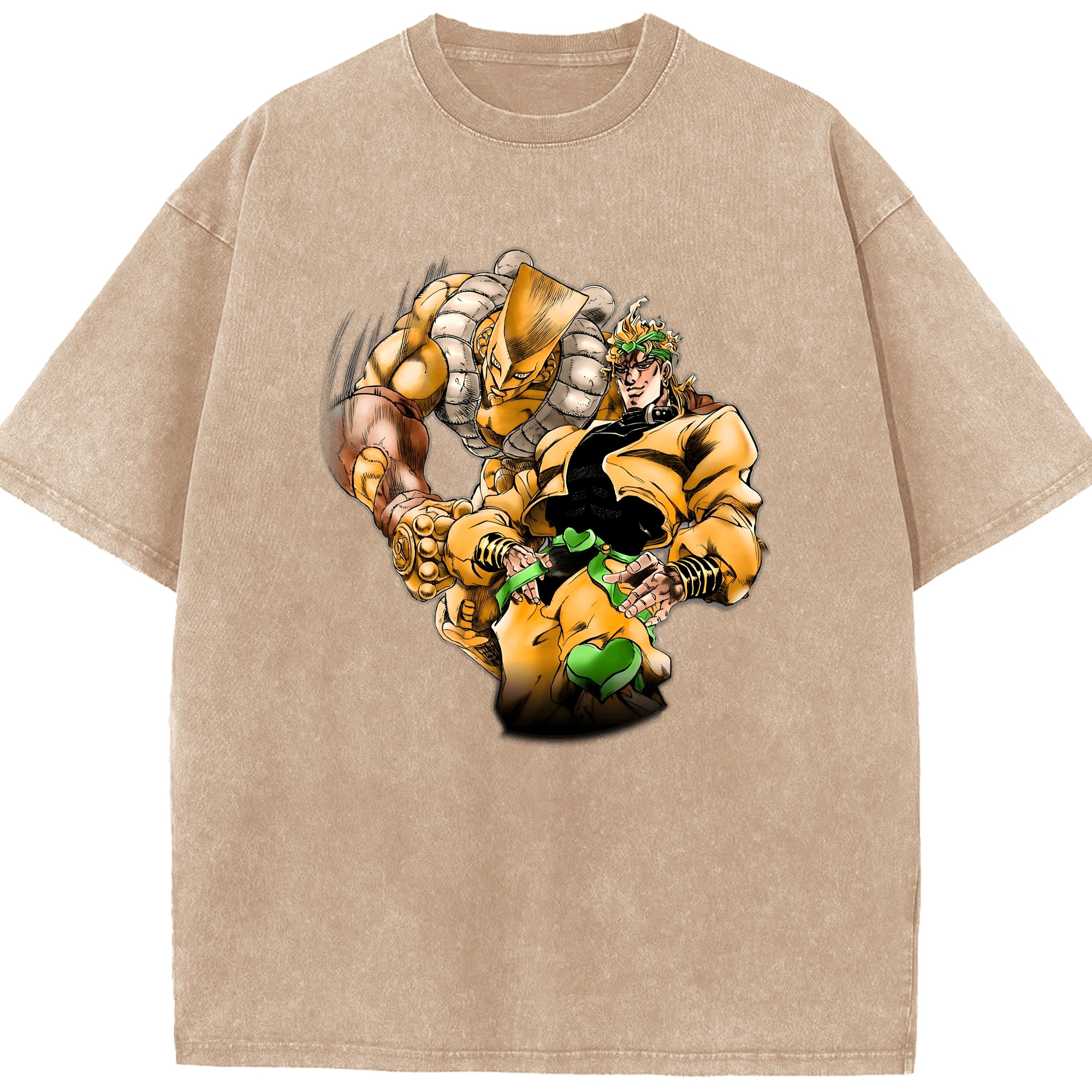 （画像用） ジョジョの奇妙な冒険 ディオ?ブランドー JoJo's Bizarre Adventure Dio Brando 綿100% ヴィンテージ風 半袖Tシャツ（フロントプリント）