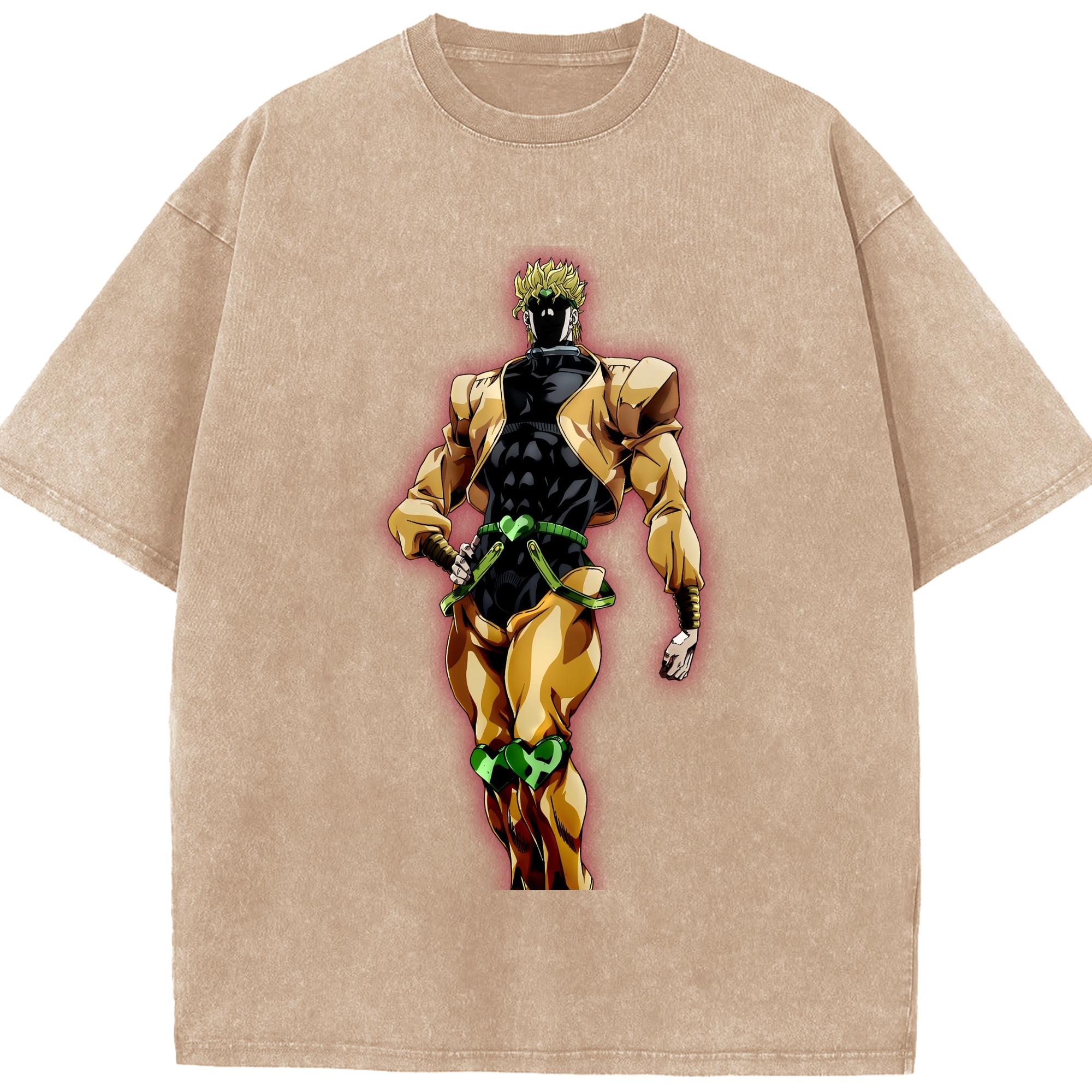 （画像用） ジョジョの奇妙な冒険 ディオ?ブランドー JoJo's Bizarre Adventure Dio Brando 綿100% ヴィンテージ風 半袖Tシャツ（フロントプリント）