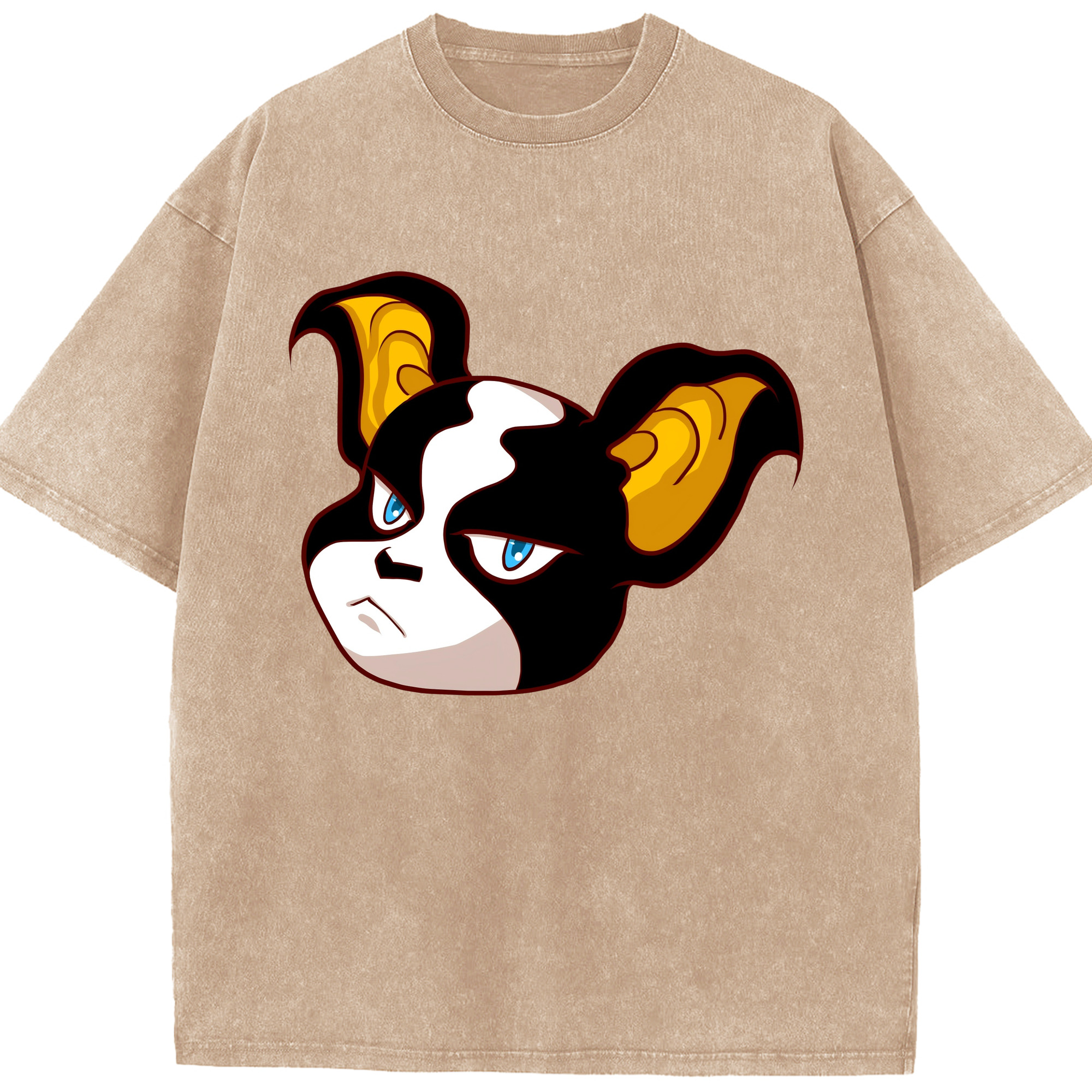 （画像用） ジョジョの奇妙な冒険 イギー JoJo's Bizarre Adventure Iggy 綿100% ヴィンテージ風 半袖Tシャツ（フロントプリント）