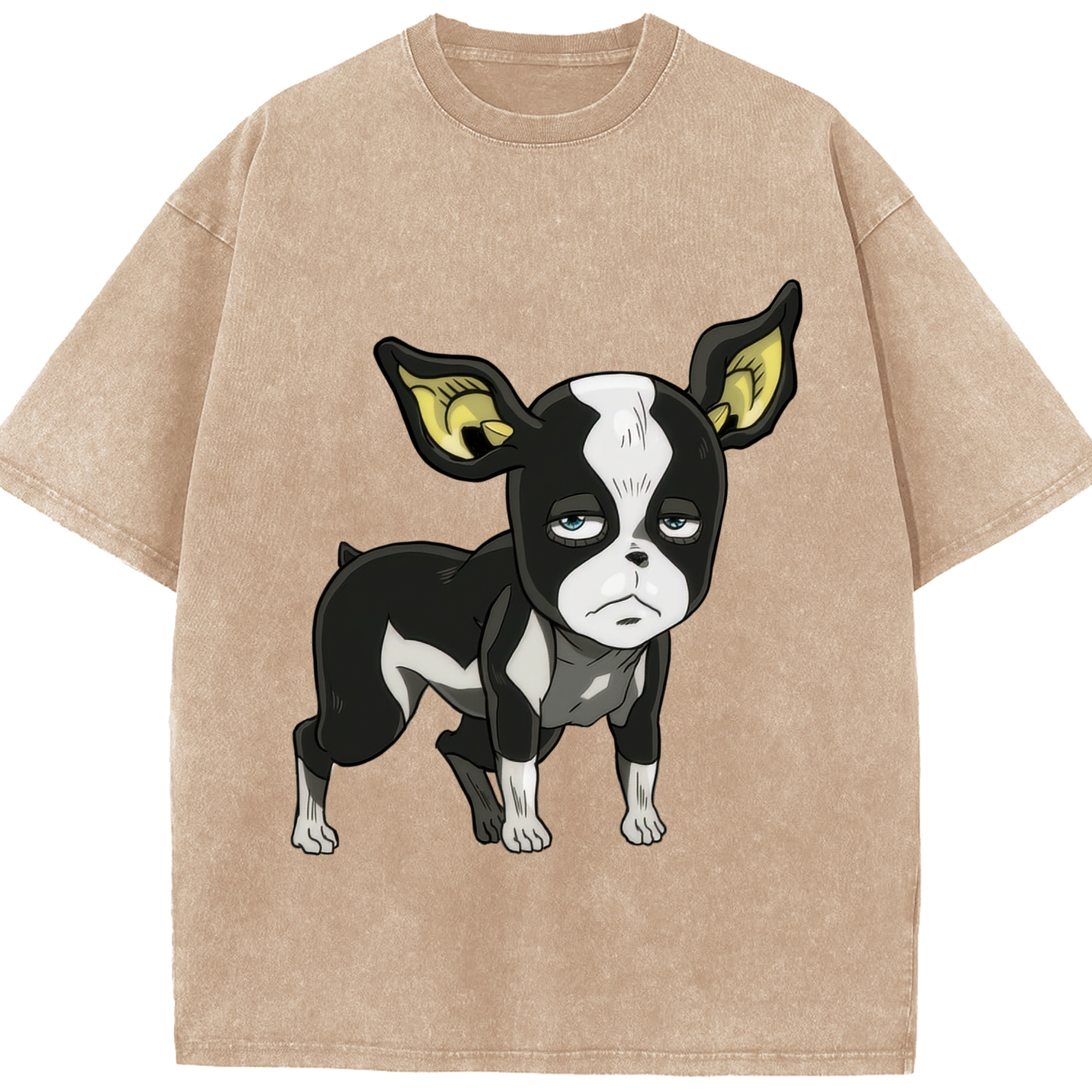 （画像用） ジョジョの奇妙な冒険 イギー JoJo's Bizarre Adventure Iggy 綿100% ヴィンテージ風 半袖Tシャツ（フロントプリント）