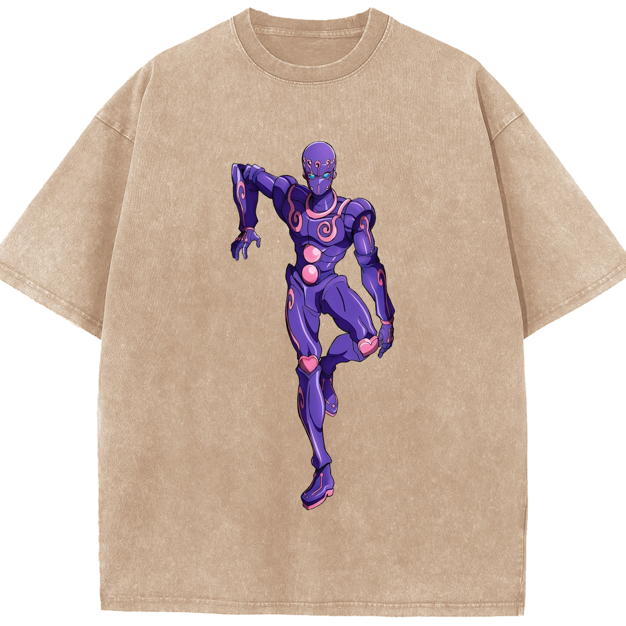 （画像用） ジョジョの奇妙な冒険 JoJo's Bizarre Adventure 綿100% ヴィンテージ風 半袖Tシャツ（フロントプリント）