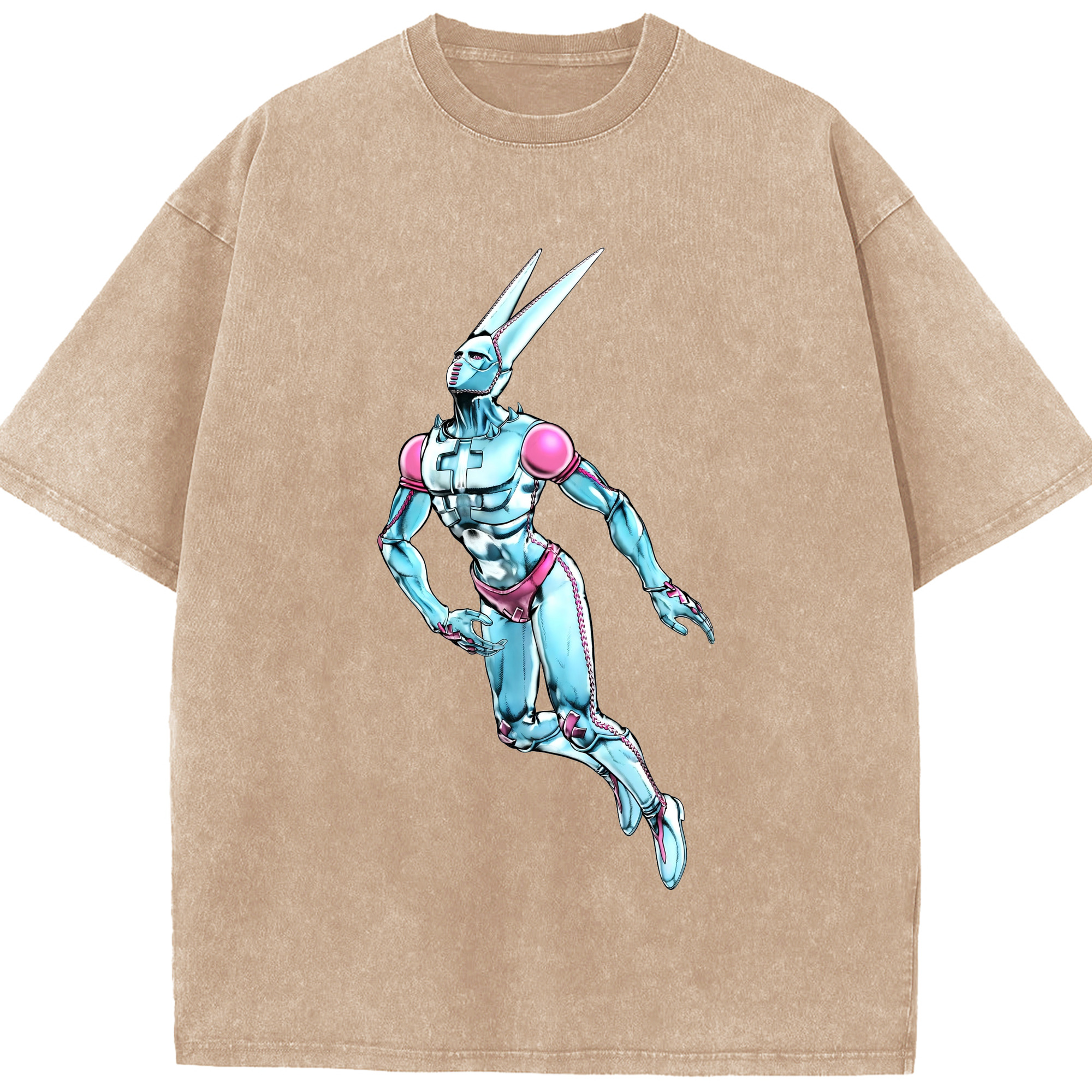 （画像用） ジョジョの奇妙な冒険 JoJo's Bizarre Adventure 綿100% ヴィンテージ風 半袖Tシャツ（フロントプリント）