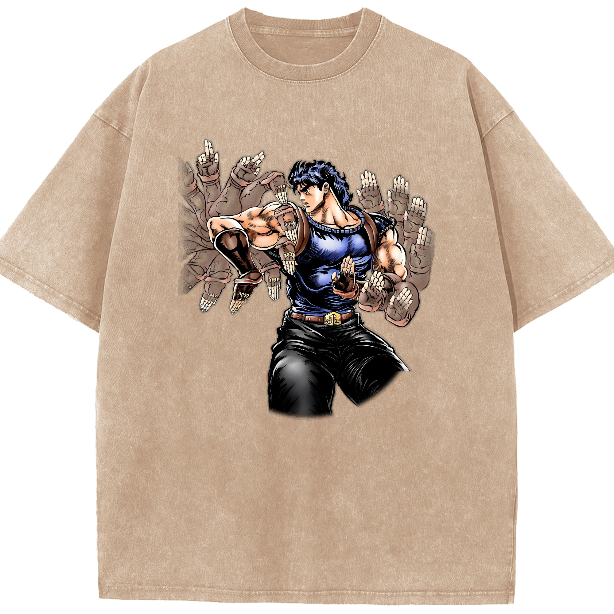 （画像用） ジョジョの奇妙な冒険 /ジョナサン?ジョースター JoJo's Bizarre Adventure Jonathan Joestar 綿100% ヴィンテージ風 半袖Tシャツ（フロントプリント）
