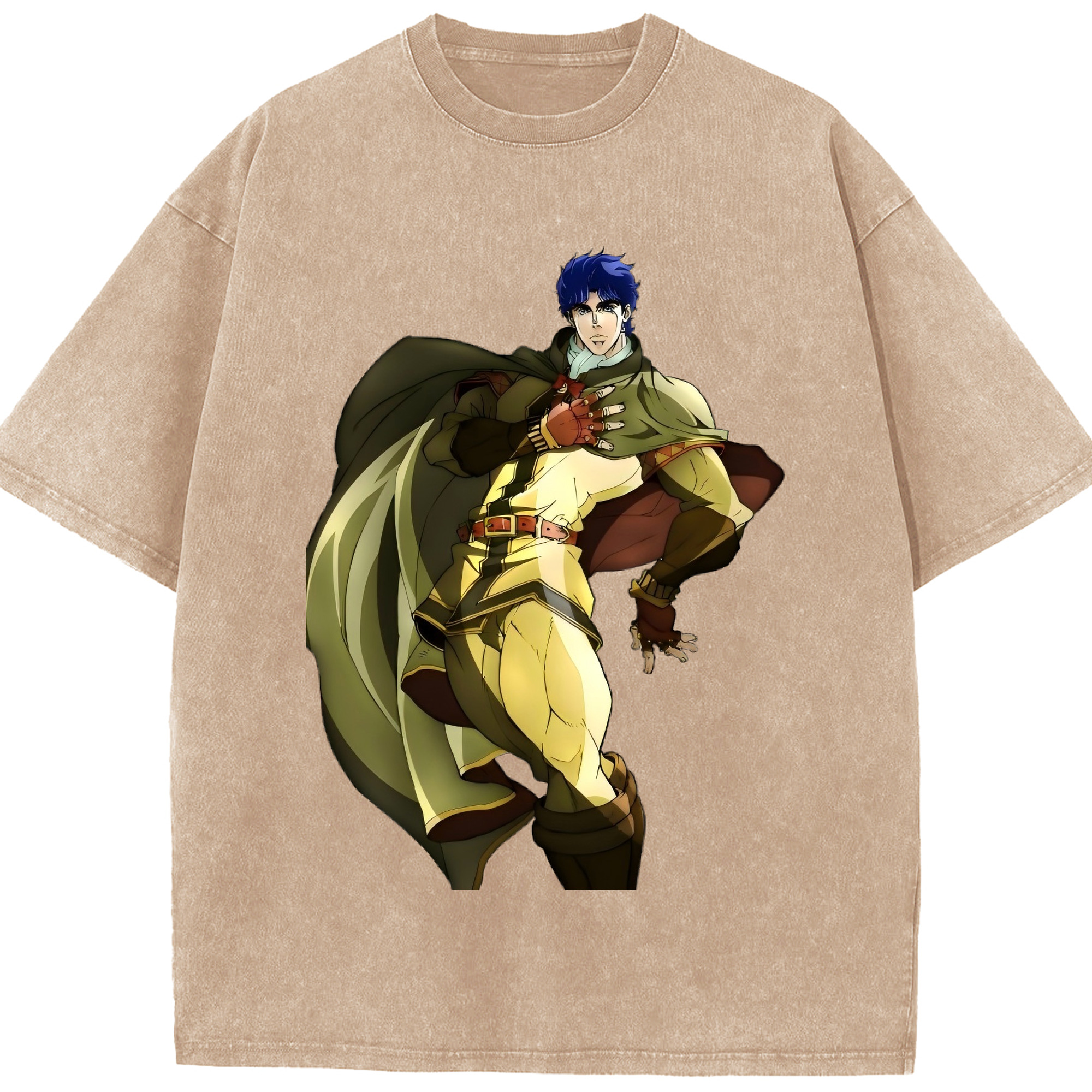 （画像用） ジョジョの奇妙な冒険 /ジョナサン?ジョースター JoJo's Bizarre Adventure Jonathan Joestar 綿100% ヴィンテージ風 半袖Tシャツ（フロントプリント）