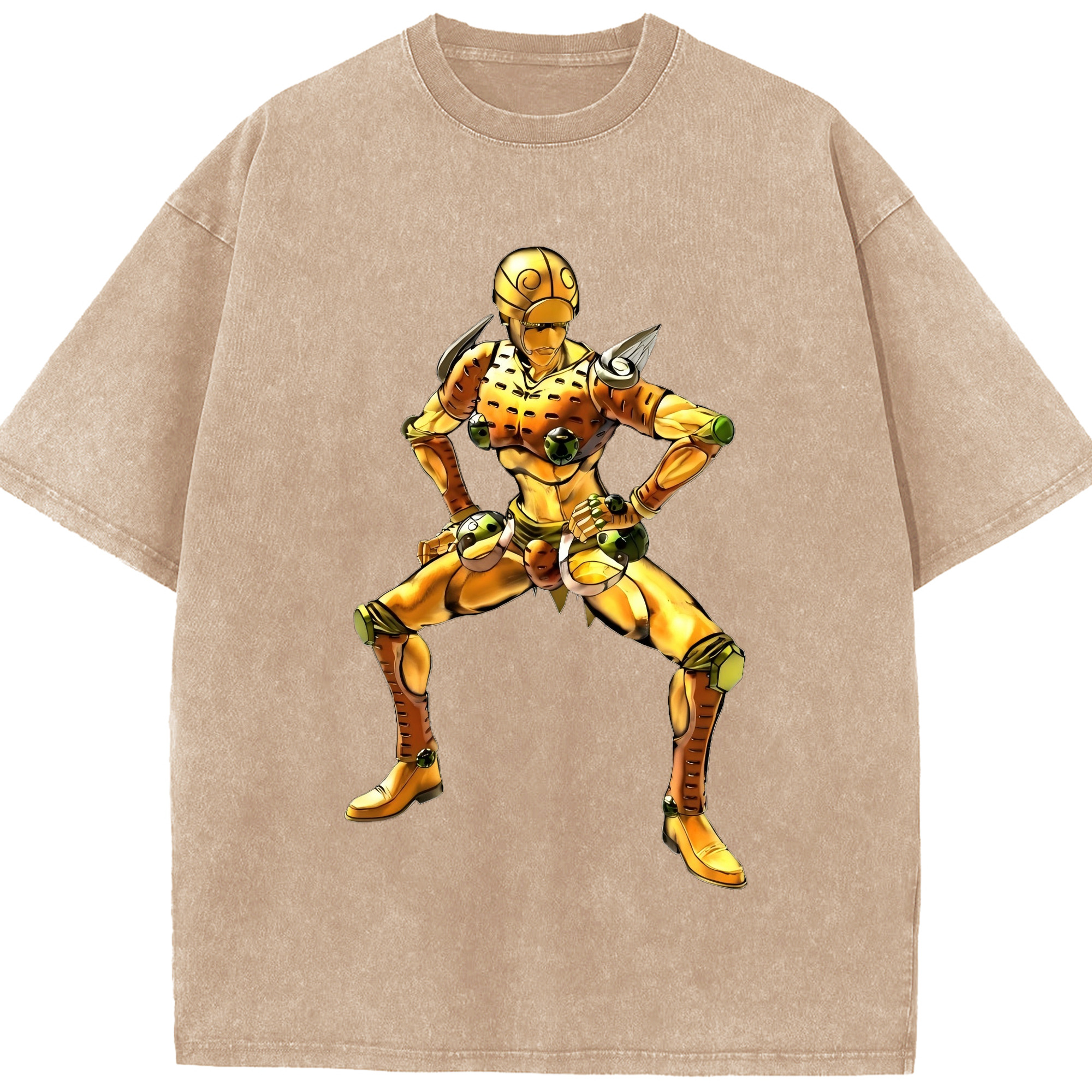 （画像用） ジョジョの奇妙な冒険 ジョルノ?ジョバァーナ JoJo's Bizarre Adventure Giorno Giovanna 綿100% ヴィンテージ風 半袖Tシャツ（フロントプリント）