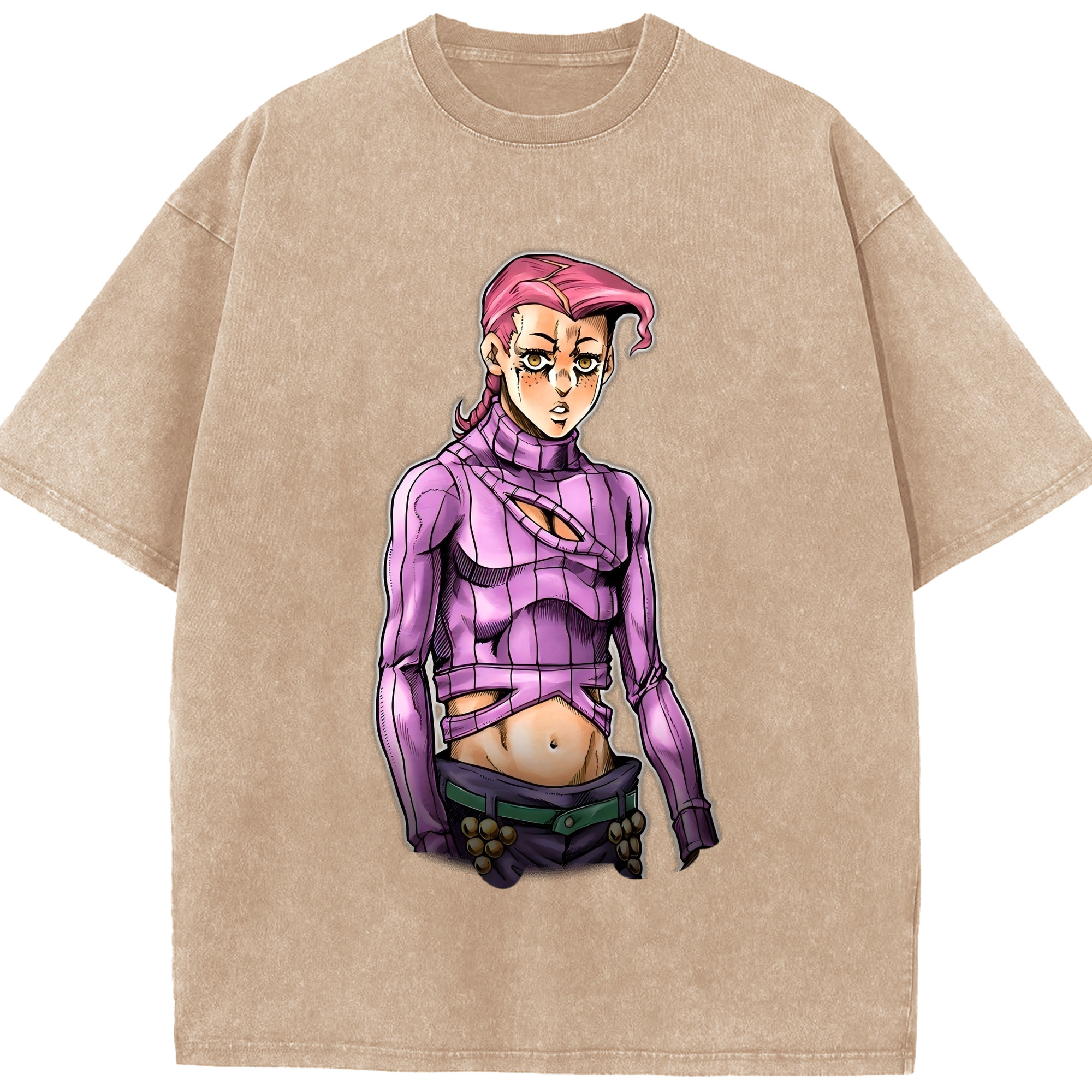（画像用） ジョジョの奇妙な冒険 ビネガー?ドッピオ JoJo's Bizarre Adventure Vinegar Doppio 綿100% ヴィンテージ風 半袖Tシャツ（フロントプリント）