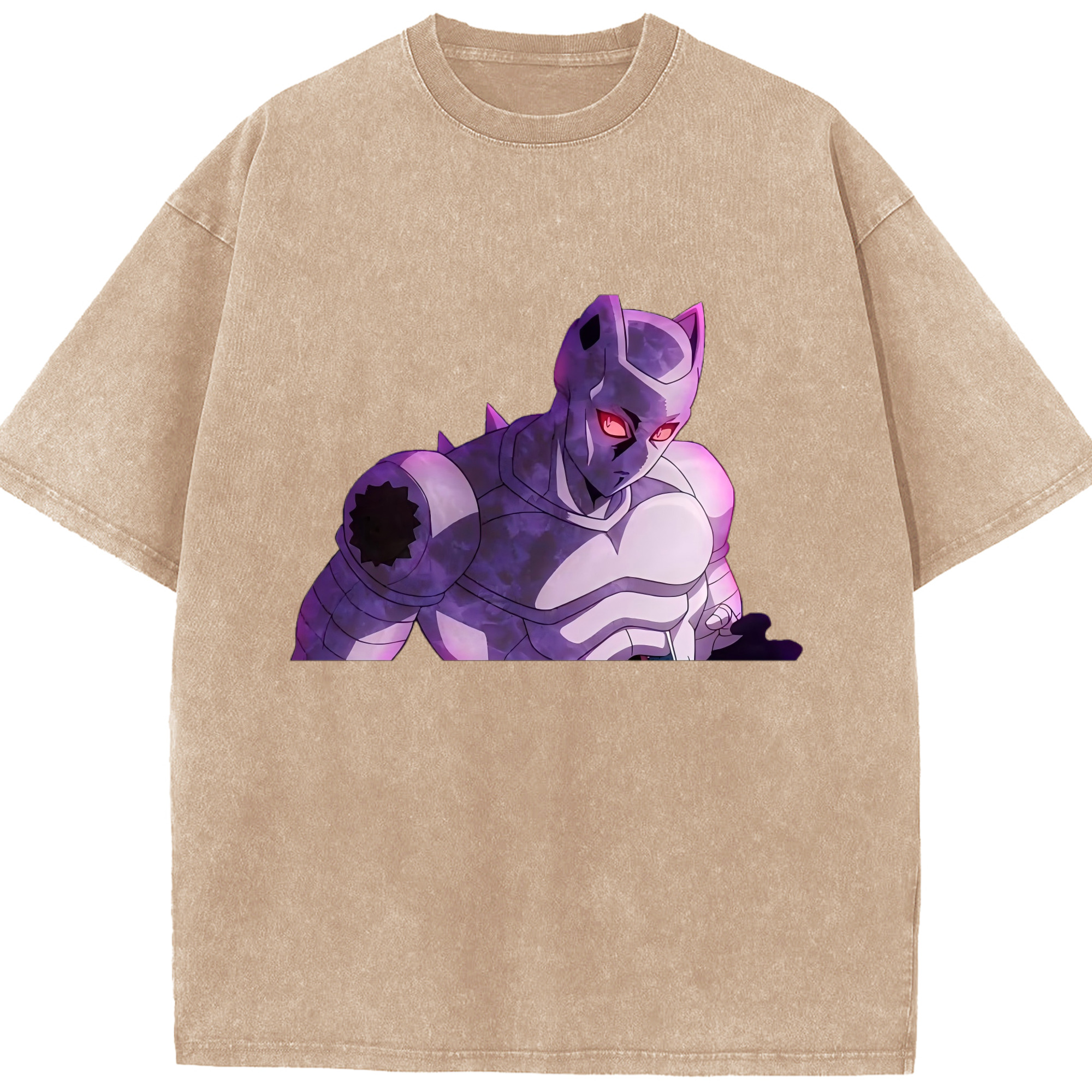 （画像用） ジョジョの奇妙な冒険 きら よしかげ JoJo's Bizarre Adventure Kira Yoshikage 綿100% ヴィンテージ風 半袖Tシャツ（フロントプリント）