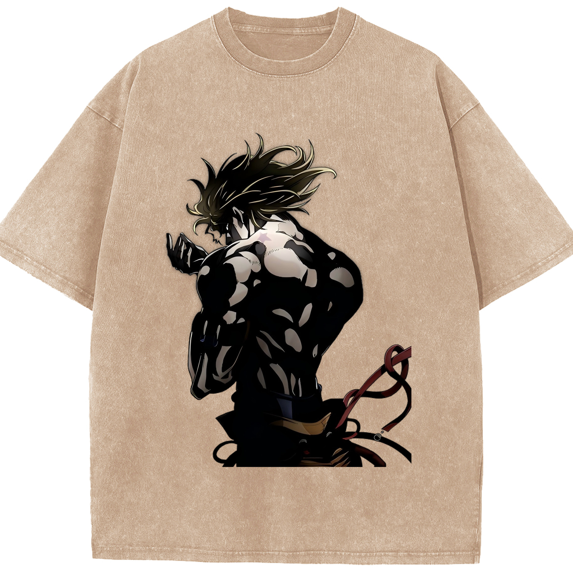 （画像用） ジョジョの奇妙な冒険 ディオ?ブランドー JoJo's Bizarre Adventure Dio Brando 綿100% ヴィンテージ風 半袖Tシャツ（フロントプリント）