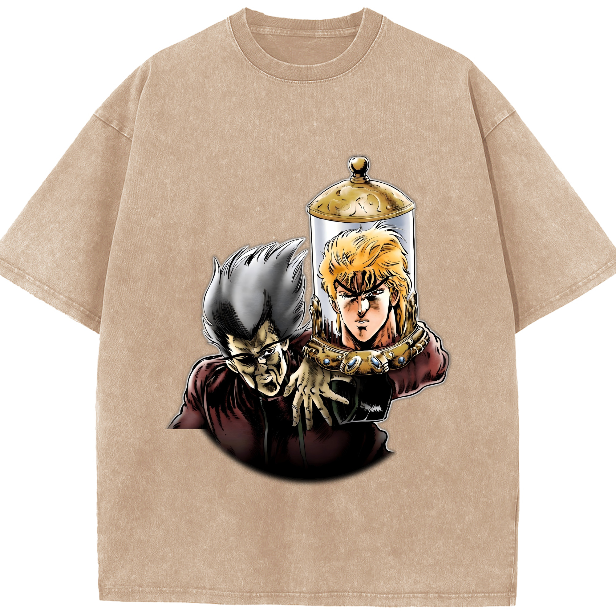 （画像用） ジョジョの奇妙な冒険 ディオ?ブランドー JoJo's Bizarre Adventure Dio Brando 綿100% ヴィンテージ風 半袖Tシャツ（フロントプリント）