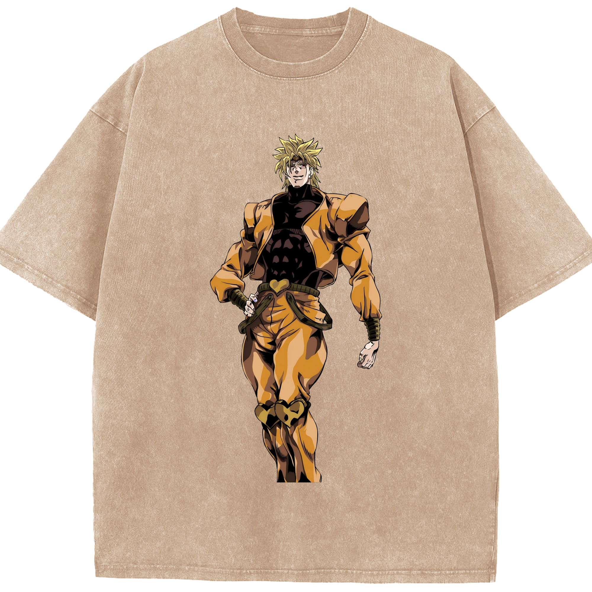 （画像用） ジョジョの奇妙な冒険 ディオ?ブランドー JoJo's Bizarre Adventure Dio Brando 綿100% ヴィンテージ風 半袖Tシャツ（フロントプリント）