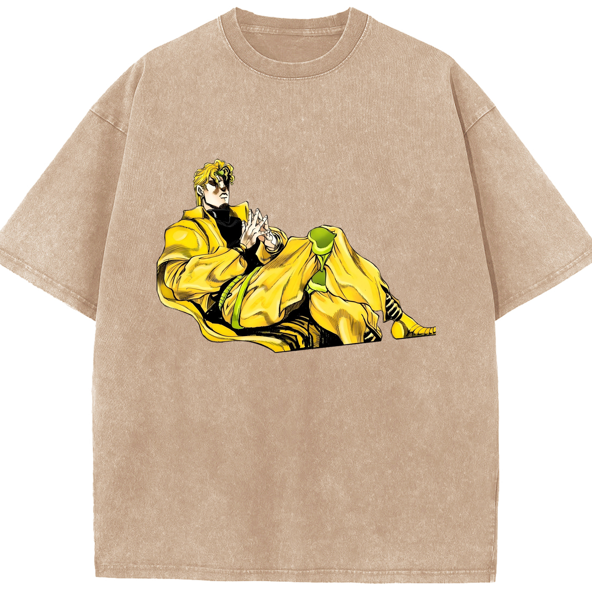 （画像用） ジョジョの奇妙な冒険 ディオ?ブランドー JoJo's Bizarre Adventure Dio Brando 綿100% ヴィンテージ風 半袖Tシャツ（フロントプリント）
