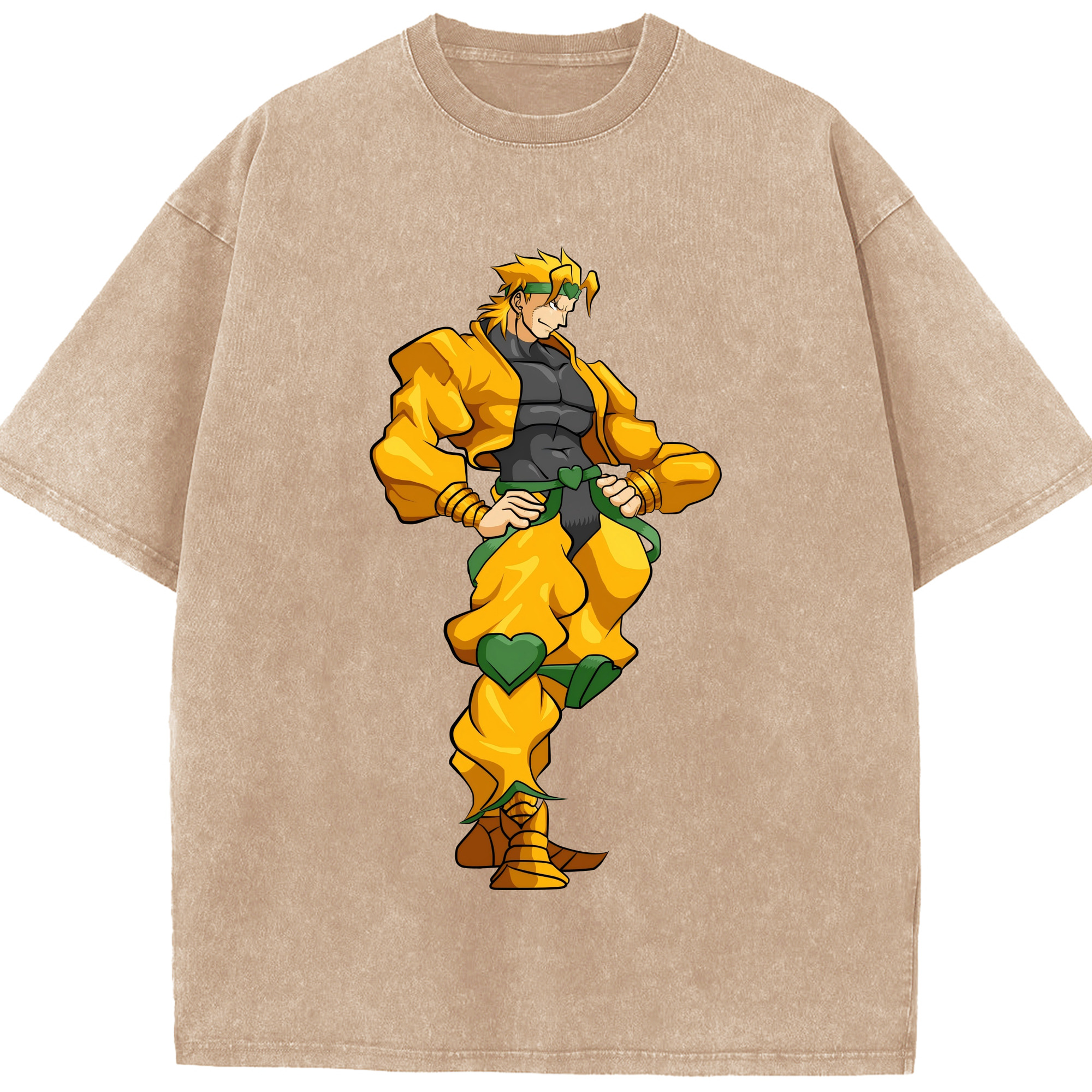 （画像用） ジョジョの奇妙な冒険 ディオ?ブランドー JoJo's Bizarre Adventure Dio Brando 綿100% ヴィンテージ風 半袖Tシャツ（フロントプリント）
