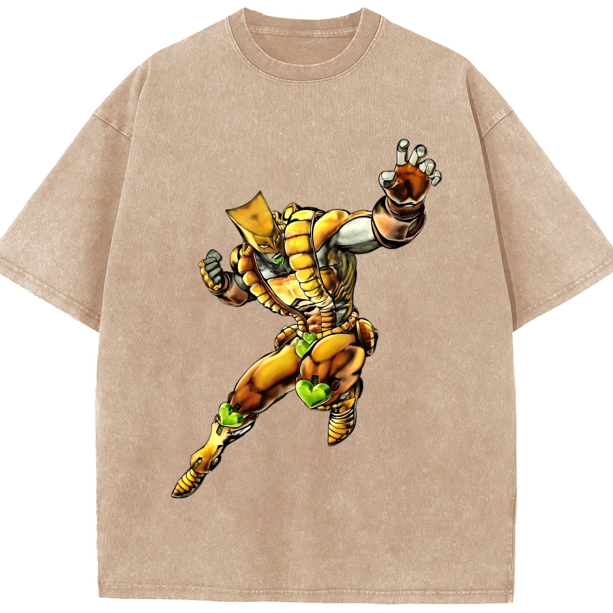（画像用） ジョジョの奇妙な冒険 ディオ?ブランドー JoJo's Bizarre Adventure Dio Brando 綿100% ヴィンテージ風 半袖Tシャツ（フロントプリント）