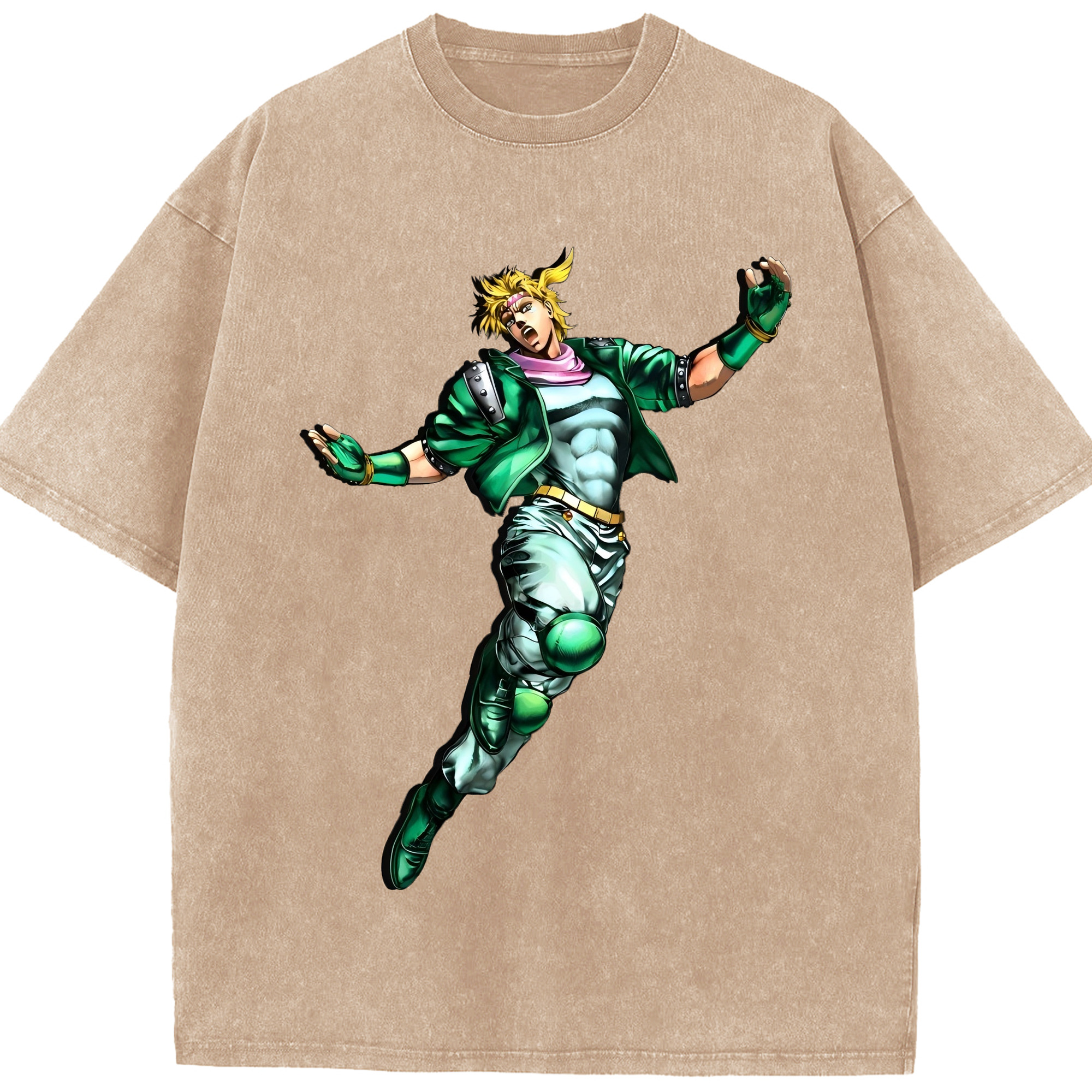 （画像用） ジョジョの奇妙な冒険 ディオ?ブランドー JoJo's Bizarre Adventure Dio Brando 綿100% ヴィンテージ風 半袖Tシャツ（フロントプリント）