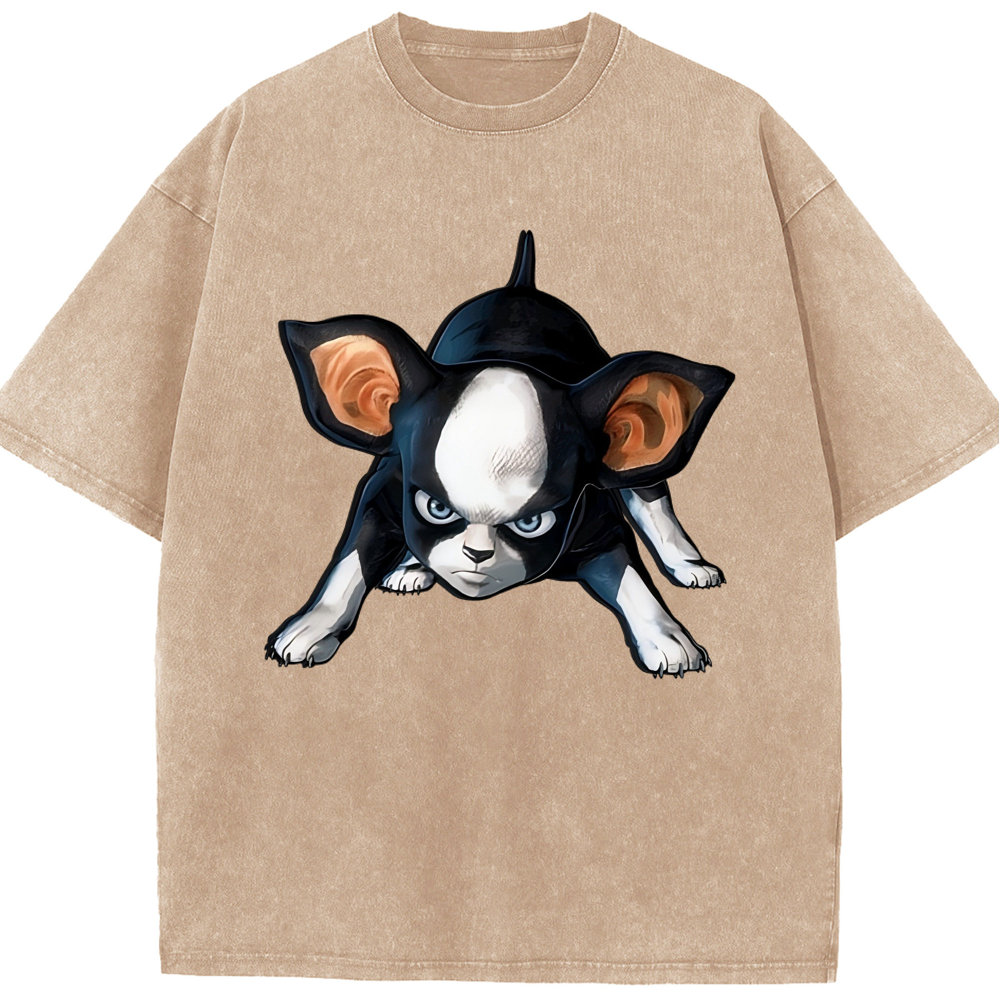 （画像用） ジョジョの奇妙な冒険 イギー JoJo's Bizarre Adventure Iggy 綿100% ヴィンテージ風 半袖Tシャツ（フロントプリント）