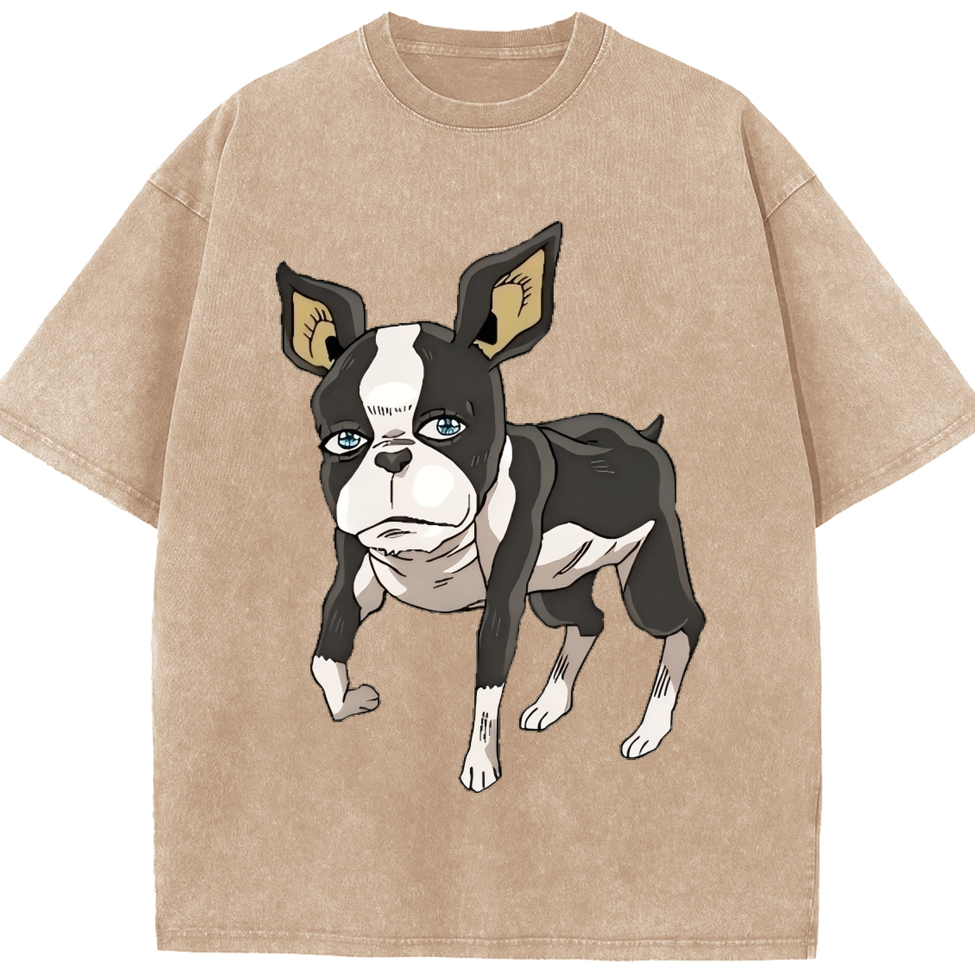 （画像用） ジョジョの奇妙な冒険 イギー JoJo's Bizarre Adventure Iggy 綿100% ヴィンテージ風 半袖Tシャツ（フロントプリント）