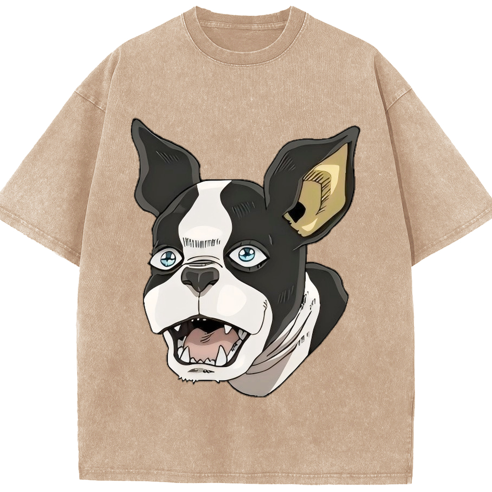 （画像用） ジョジョの奇妙な冒険 イギー JoJo's Bizarre Adventure Iggy 綿100% ヴィンテージ風 半袖Tシャツ（フロントプリント）