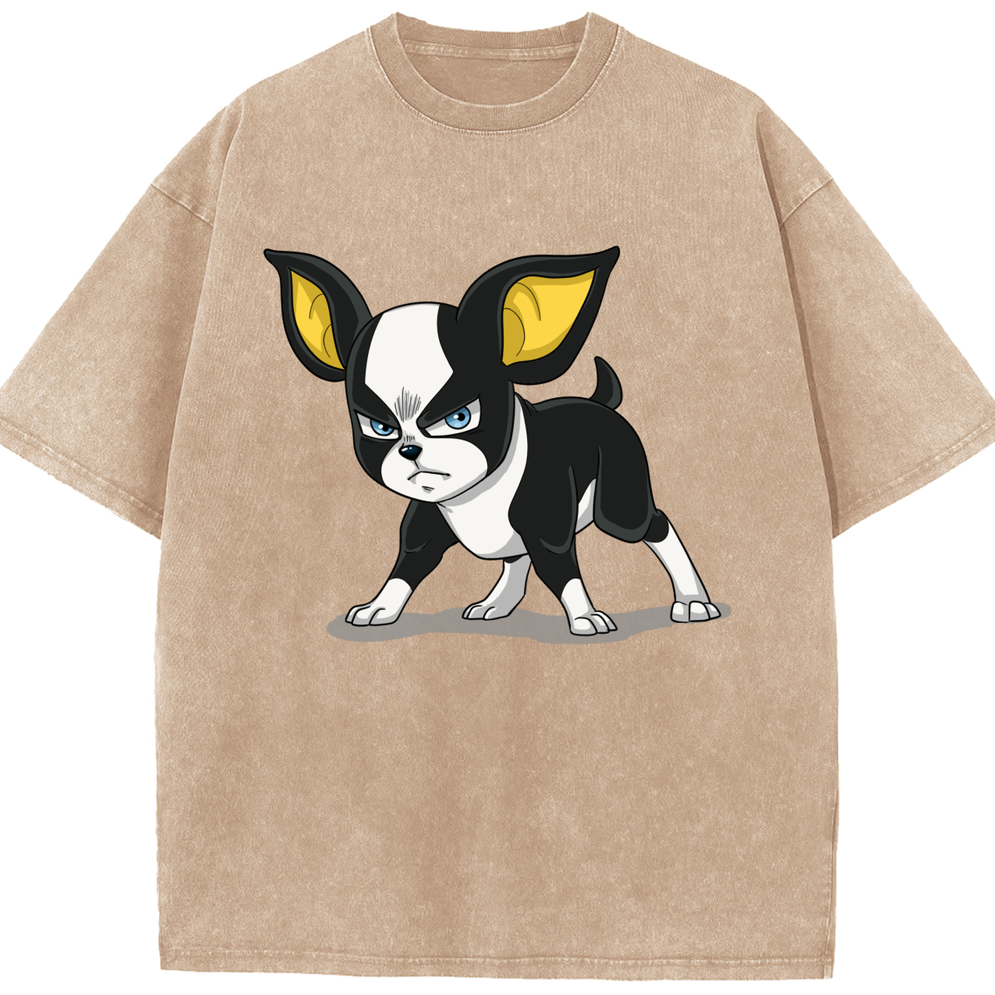 （画像用） ジョジョの奇妙な冒険 イギー JoJo's Bizarre Adventure Iggy 綿100% ヴィンテージ風 半袖Tシャツ（フロントプリント）
