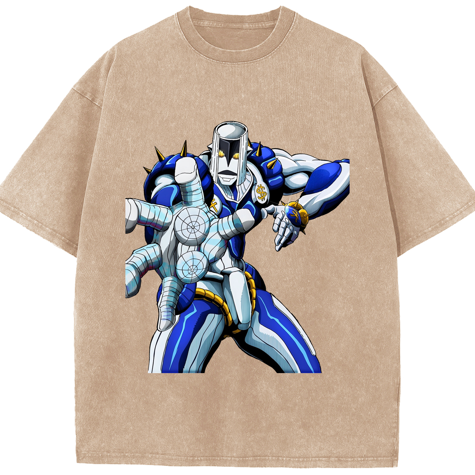 （画像用） ジョジョの奇妙な冒険 虹村億泰 にじむら おくやす JoJo's Bizarre Adventure Nijimura Okuyasu 綿100% ヴィンテージ風 半袖Tシャツ（フロントプリント）