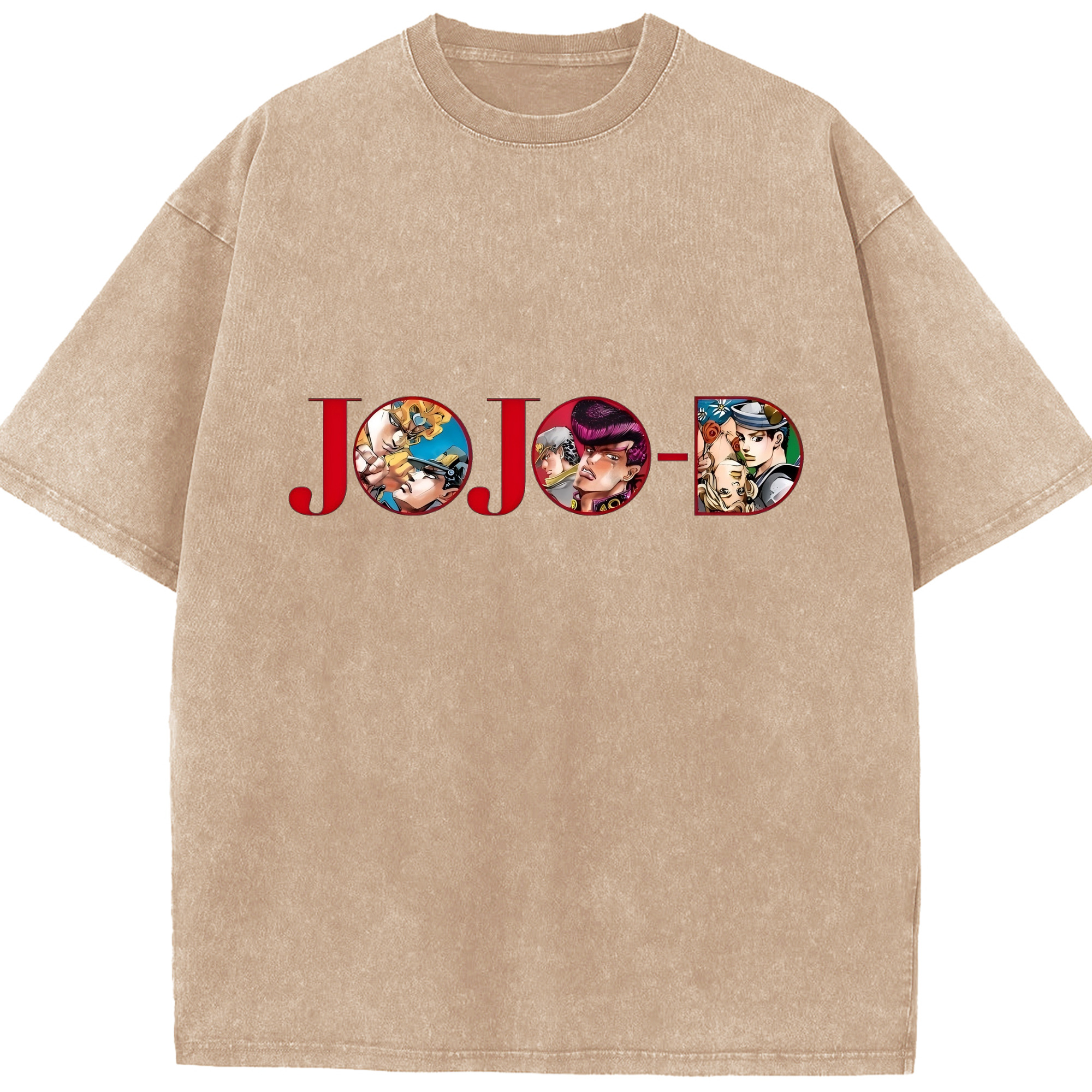 （画像用） ジョジョの奇妙な冒険 JoJo's Bizarre Adventure 綿100% ヴィンテージ風 半袖Tシャツ（フロントプリント）
