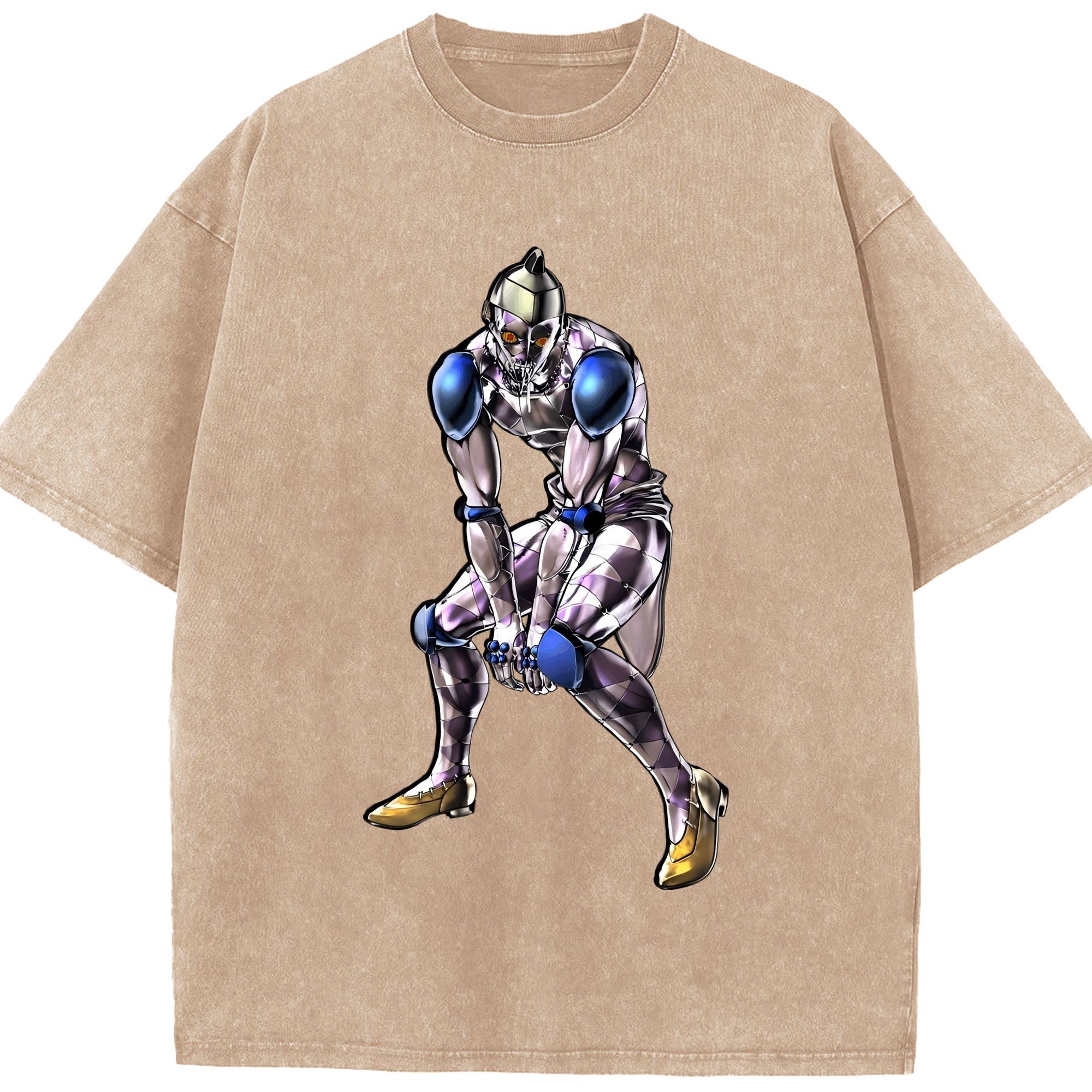 （画像用） ジョジョの奇妙な冒険 JoJo's Bizarre Adventure 綿100% ヴィンテージ風 半袖Tシャツ（フロントプリント）