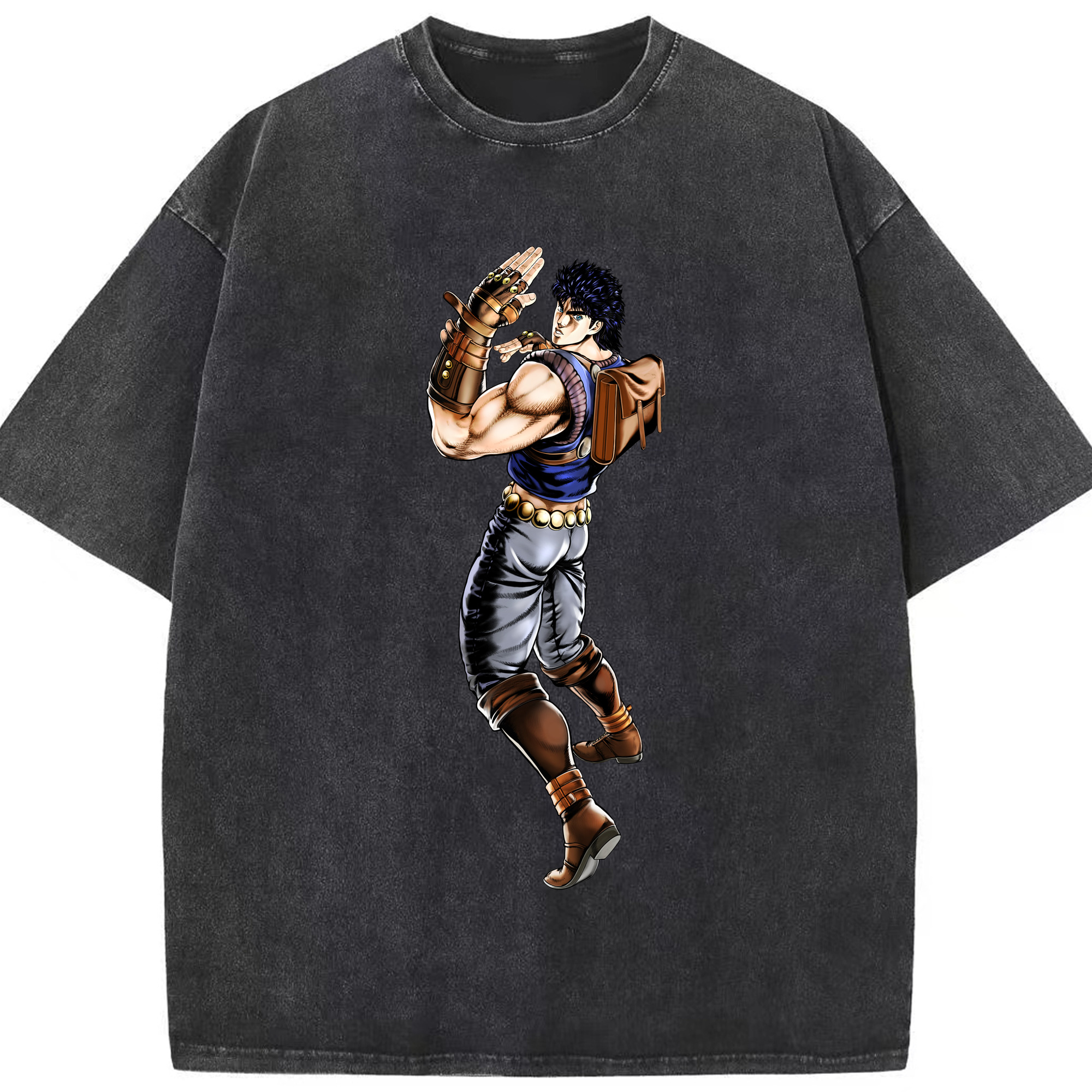 （画像用） ジョジョの奇妙な冒険 /ジョナサン?ジョースター JoJo's Bizarre Adventure Jonathan Joestar 綿100% ヴィンテージ風 半袖Tシャツ（フロントプリント）
