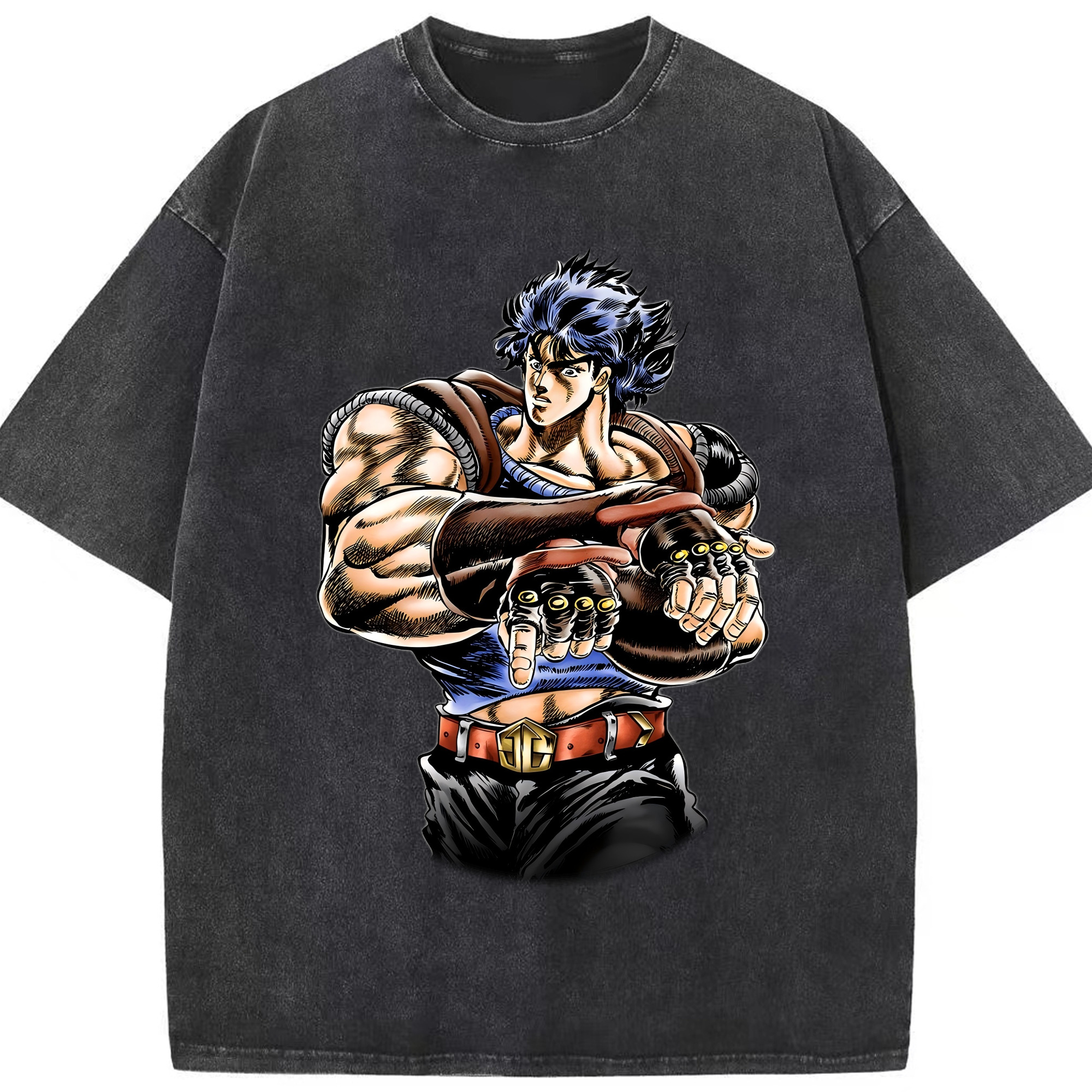 （画像用） ジョジョの奇妙な冒険 /ジョナサン?ジョースター JoJo's Bizarre Adventure Jonathan Joestar 綿100% ヴィンテージ風 半袖Tシャツ（フロントプリント）