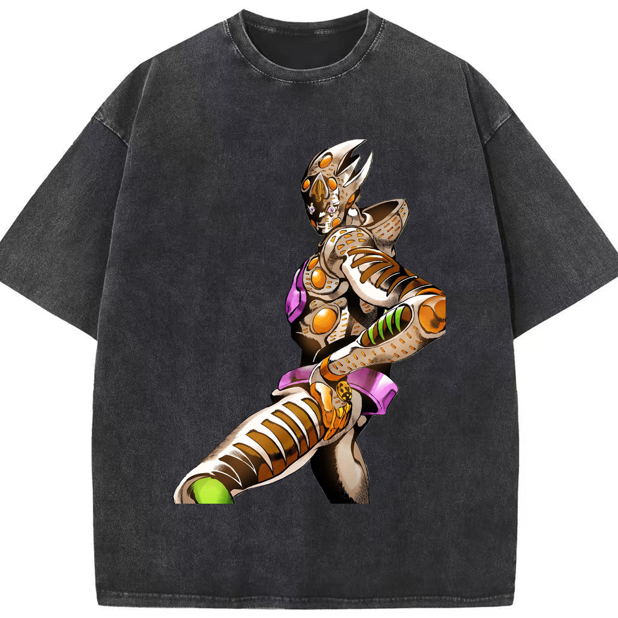 （画像用） ジョジョの奇妙な冒険 ジョルノ?ジョバァーナ JoJo's Bizarre Adventure Giorno Giovanna 綿100% ヴィンテージ風 半袖Tシャツ（フロントプリント）