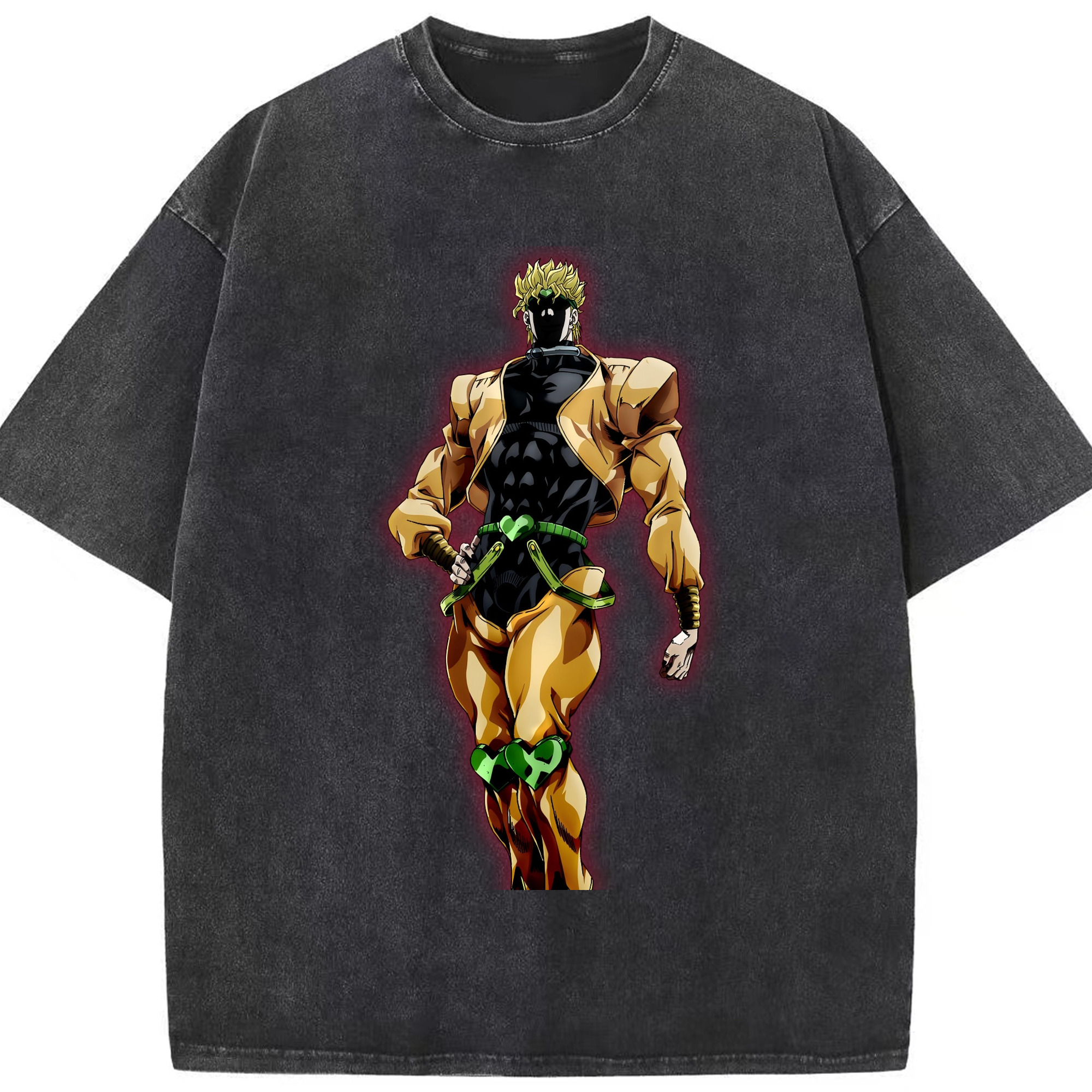 （画像用） ジョジョの奇妙な冒険 ディオ?ブランドー JoJo's Bizarre Adventure Dio Brando 綿100% ヴィンテージ風 半袖Tシャツ（フロントプリント）