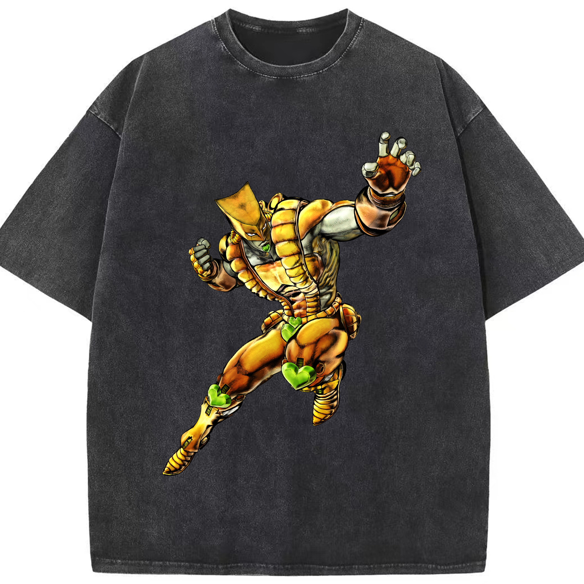 （画像用） ジョジョの奇妙な冒険 ディオ?ブランドー JoJo's Bizarre Adventure Dio Brando 綿100% ヴィンテージ風 半袖Tシャツ（フロントプリント）