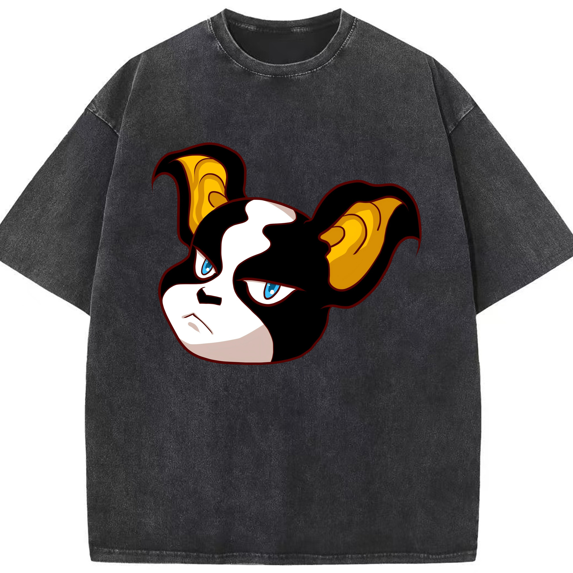 （画像用） ジョジョの奇妙な冒険 イギー JoJo's Bizarre Adventure Iggy 綿100% ヴィンテージ風 半袖Tシャツ（フロントプリント）