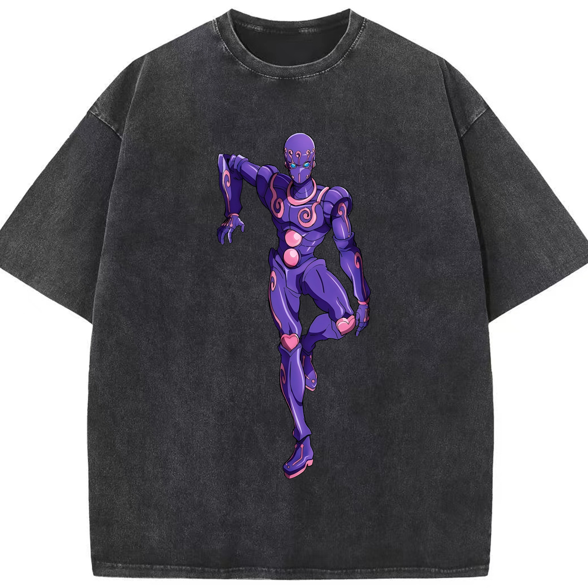 （画像用） ジョジョの奇妙な冒険 JoJo's Bizarre Adventure 綿100% ヴィンテージ風 半袖Tシャツ（フロントプリント）