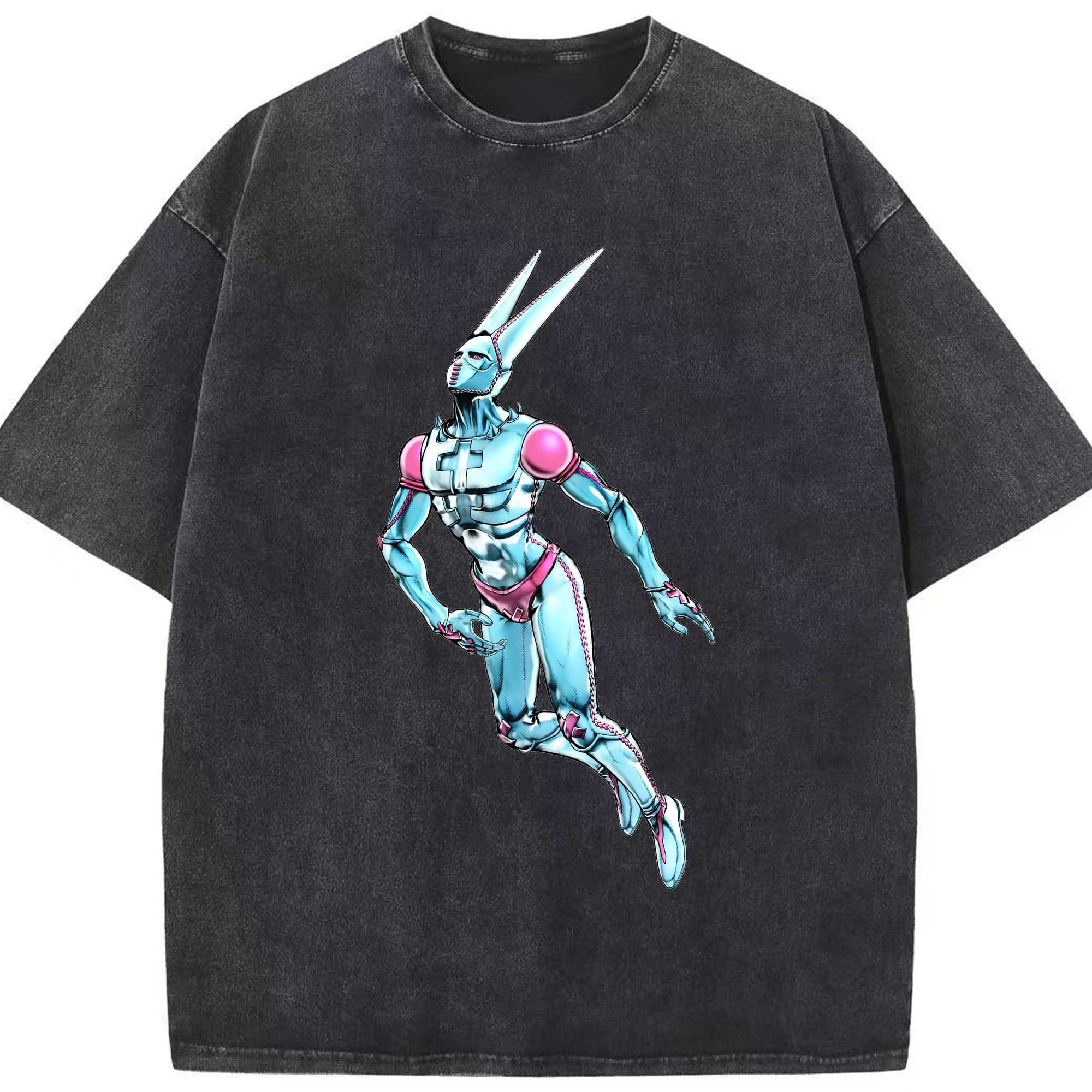 （画像用） ジョジョの奇妙な冒険 JoJo's Bizarre Adventure 綿100% ヴィンテージ風 半袖Tシャツ（フロントプリント）