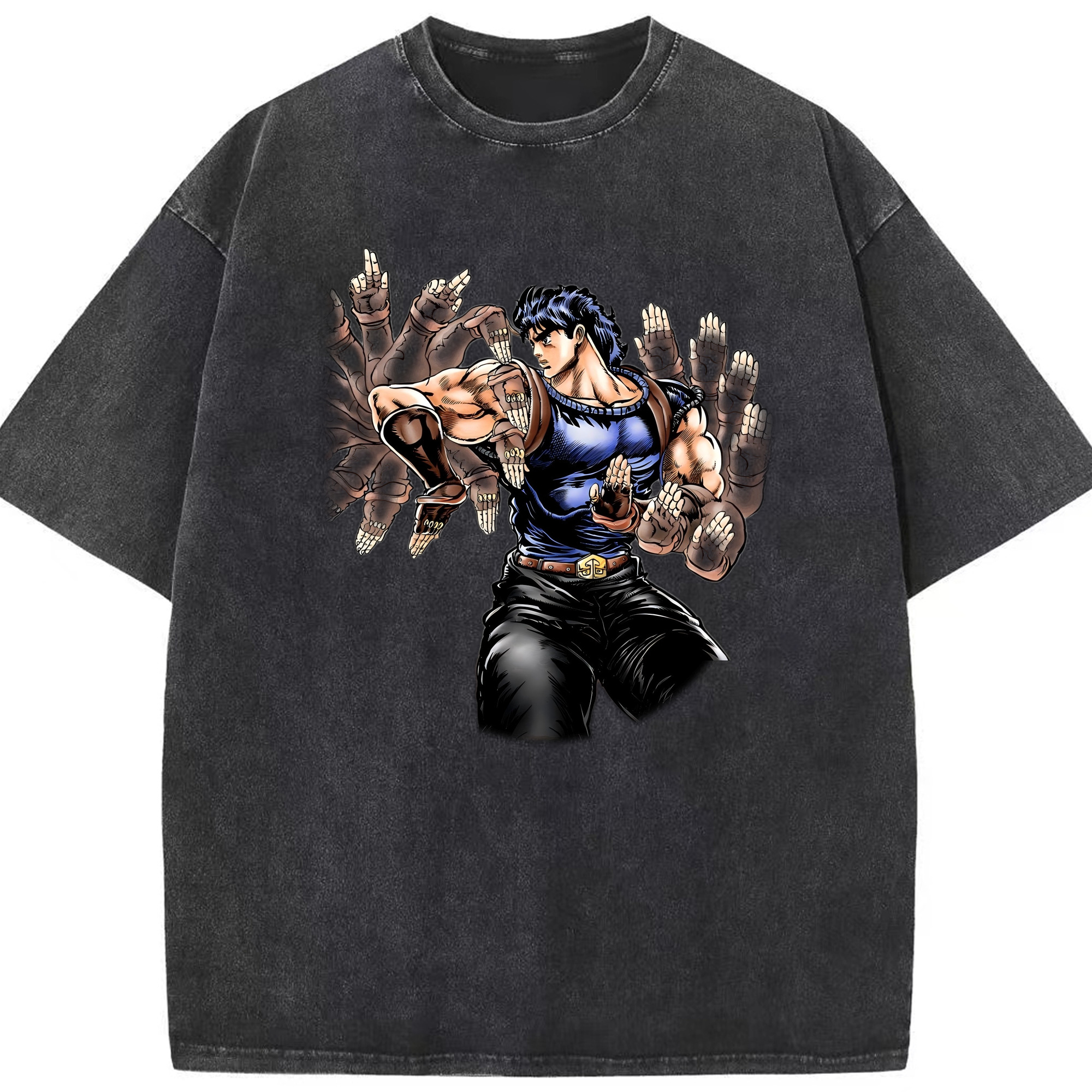 （画像用） ジョジョの奇妙な冒険 /ジョナサン?ジョースター JoJo's Bizarre Adventure Jonathan Joestar 綿100% ヴィンテージ風 半袖Tシャツ（フロントプリント）