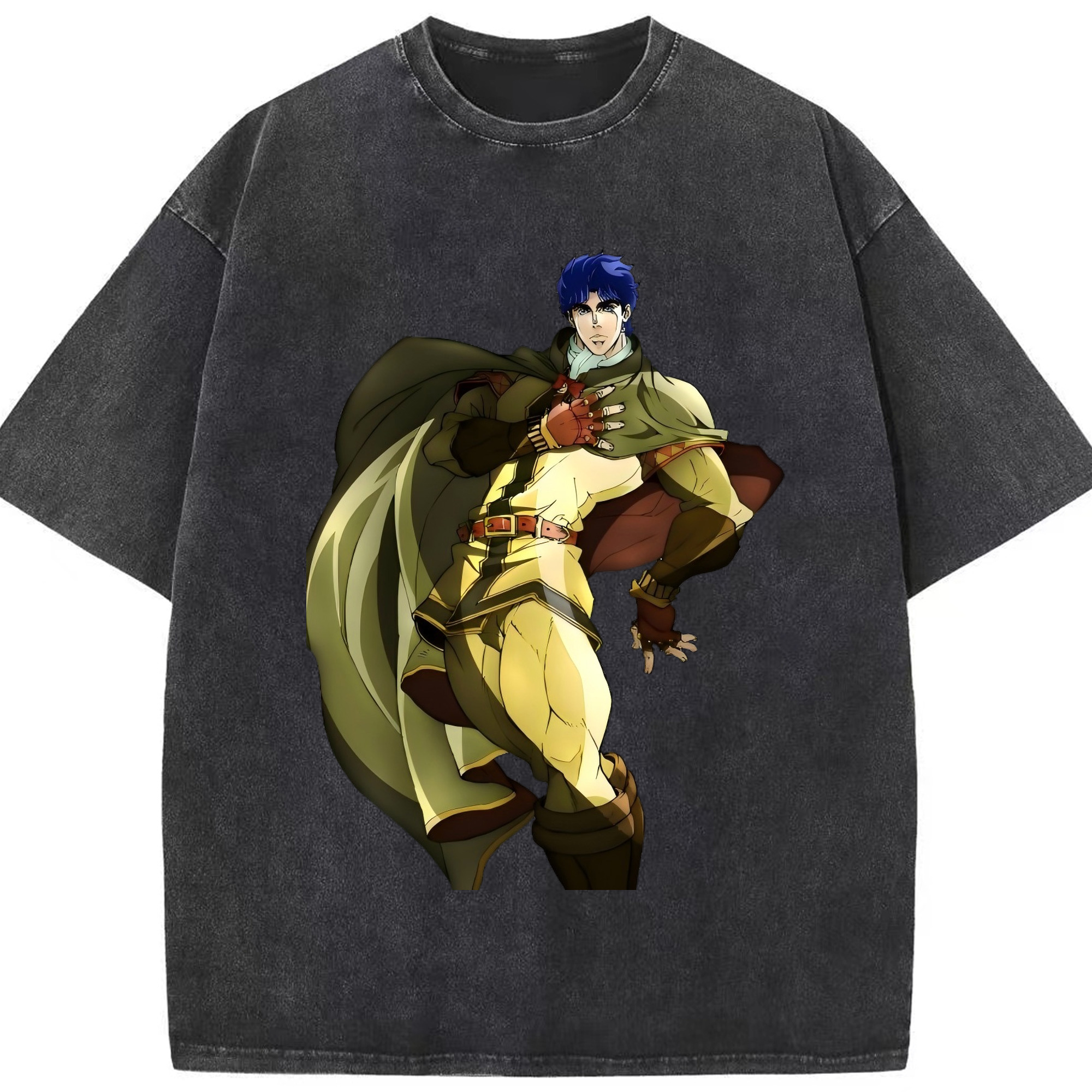 （画像用） ジョジョの奇妙な冒険 /ジョナサン?ジョースター JoJo's Bizarre Adventure Jonathan Joestar 綿100% ヴィンテージ風 半袖Tシャツ（フロントプリント）
