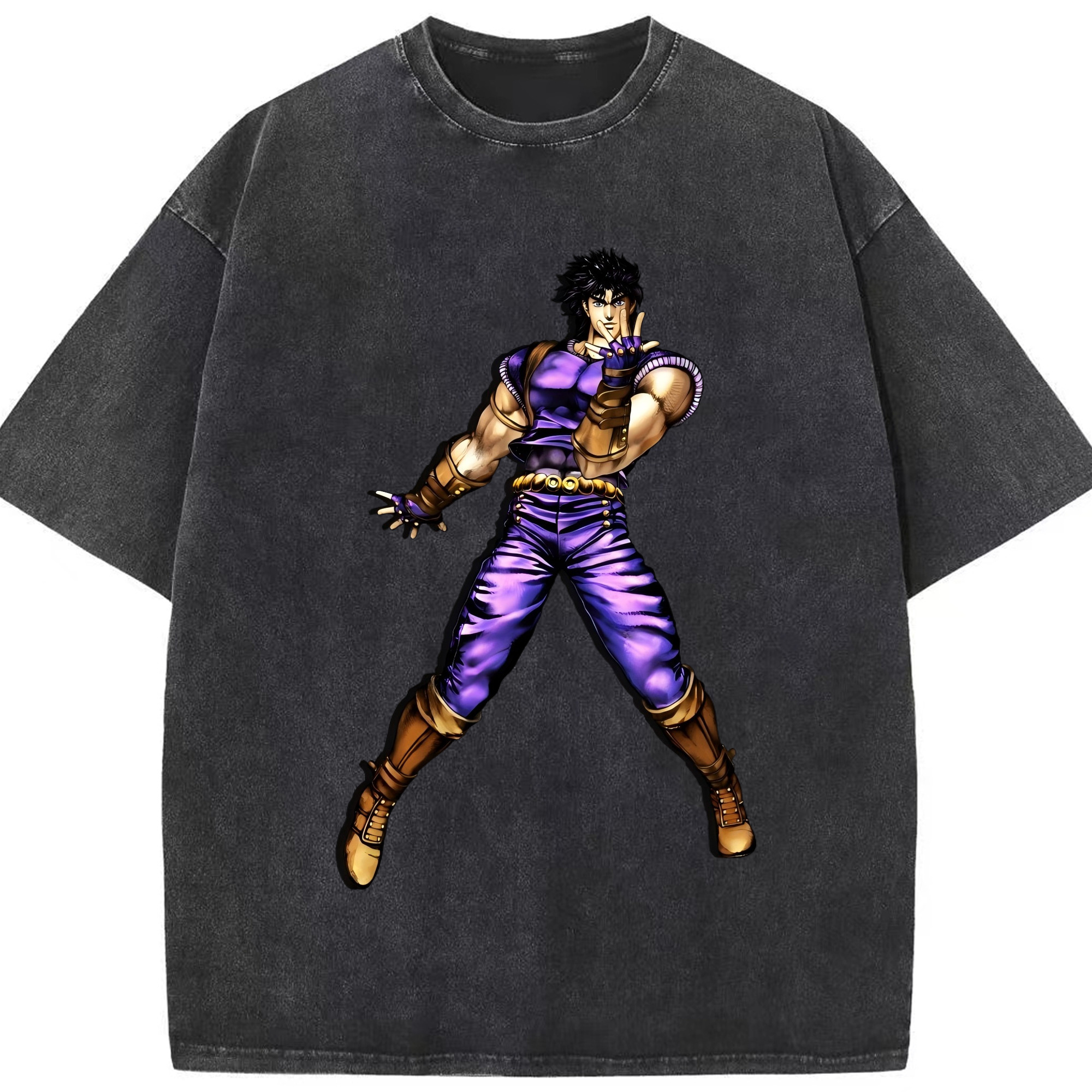 （画像用） ジョジョの奇妙な冒険 /ジョナサン?ジョースター JoJo's Bizarre Adventure Jonathan Joestar 綿100% ヴィンテージ風 半袖Tシャツ（フロントプリント）