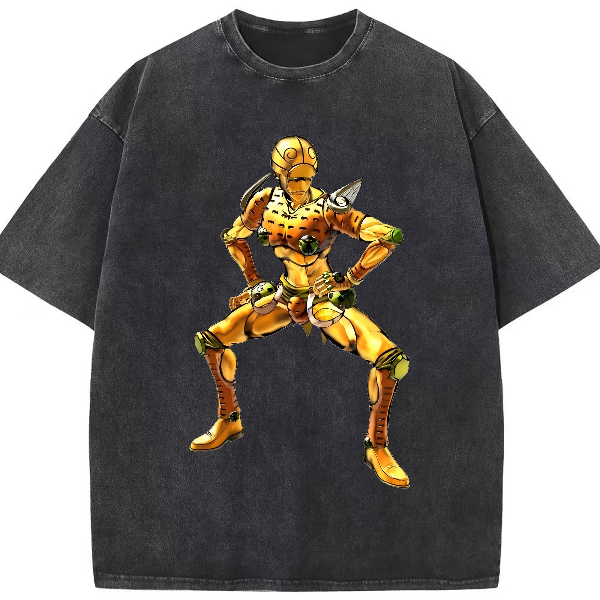 （画像用） ジョジョの奇妙な冒険 ジョルノ?ジョバァーナ JoJo's Bizarre Adventure Giorno Giovanna 綿100% ヴィンテージ風 半袖Tシャツ（フロントプリント）