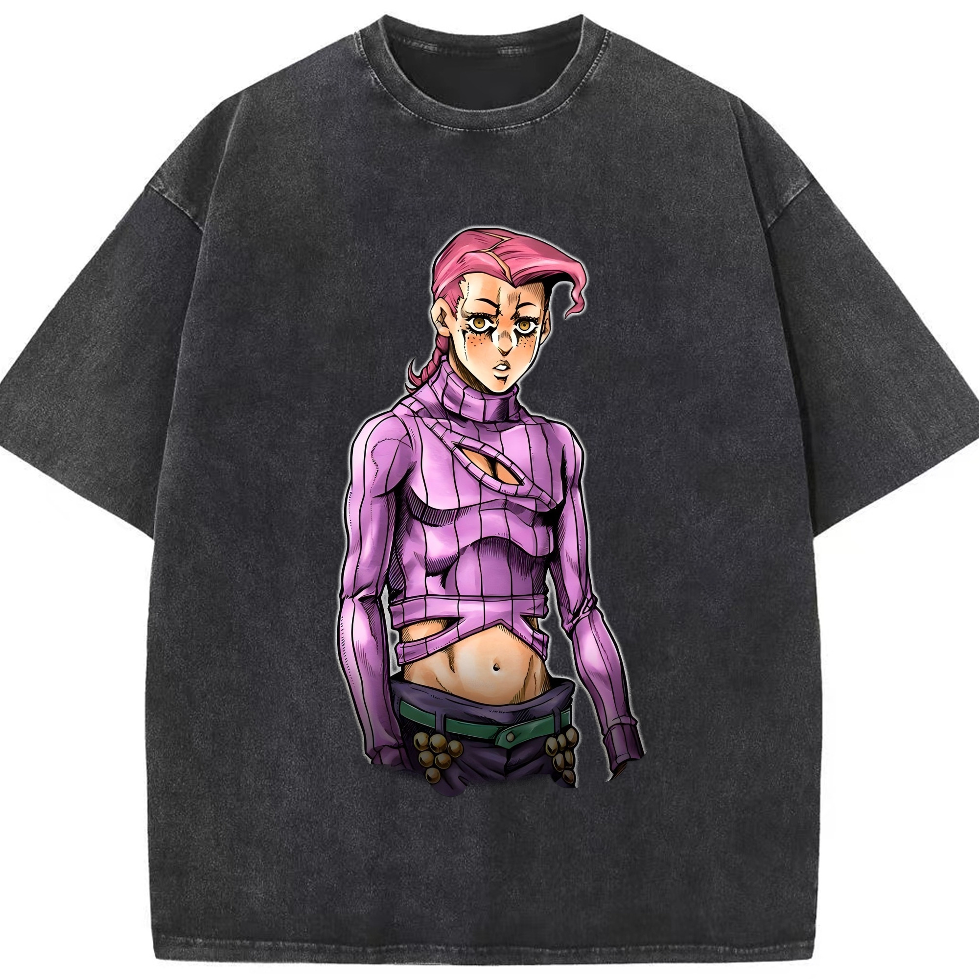 （画像用） ジョジョの奇妙な冒険 ビネガー?ドッピオ JoJo's Bizarre Adventure Vinegar Doppio 綿100% ヴィンテージ風 半袖Tシャツ（フロントプリント）