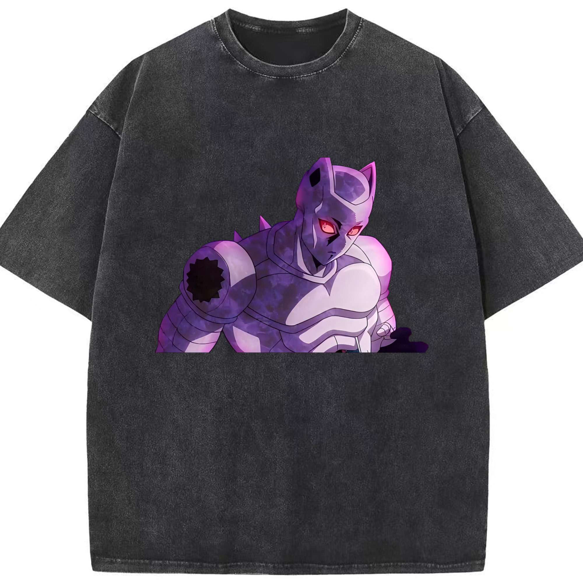 （画像用） ジョジョの奇妙な冒険 きら よしかげ JoJo's Bizarre Adventure Kira Yoshikage 綿100% ヴィンテージ風 半袖Tシャツ（フロントプリント）