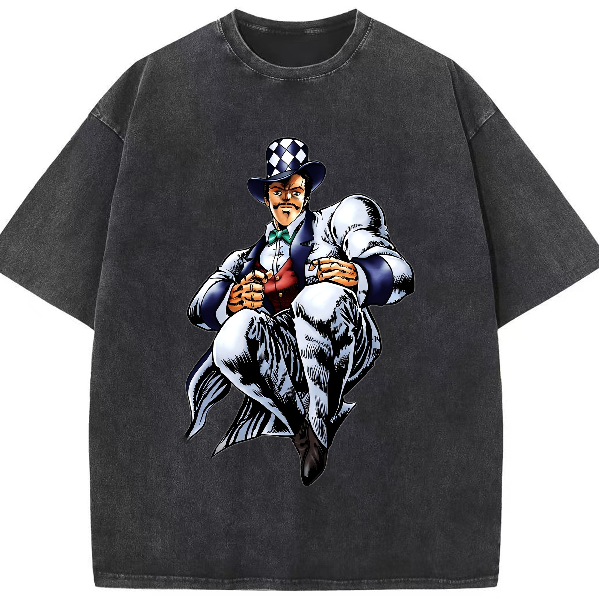 （画像用） ジョジョの奇妙な冒険 ウィル?アントニオ?ツェペリ JoJo's Bizarre Adventure Will Anthonio Zeppeli 綿100% ヴィンテージ風 半袖Tシャツ（フロントプリント）