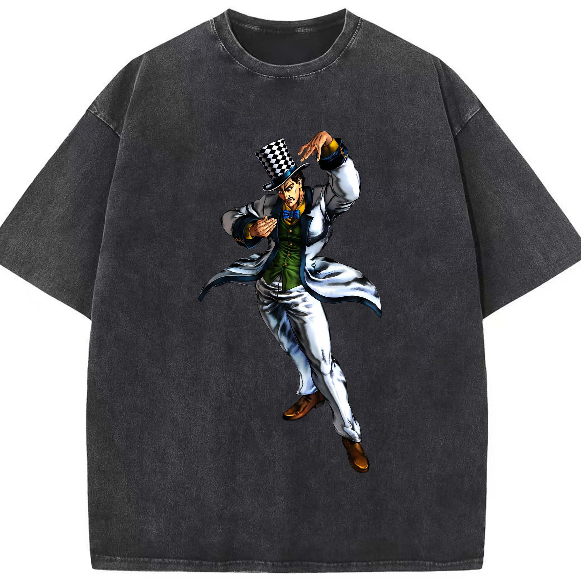（画像用） ジョジョの奇妙な冒険 ウィル?アントニオ?ツェペリ JoJo's Bizarre Adventure Will Anthonio Zeppeli 綿100% ヴィンテージ風 半袖Tシャツ（フロントプリント）