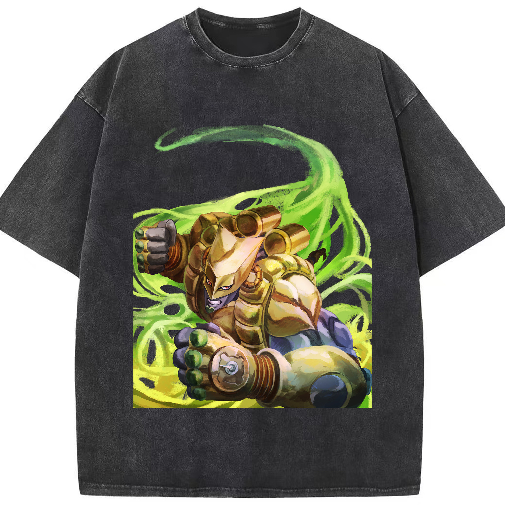 （画像用） ジョジョの奇妙な冒険 ディオ?ブランドー JoJo's Bizarre Adventure Dio Brando 綿100% ヴィンテージ風 半袖Tシャツ（フロントプリント）