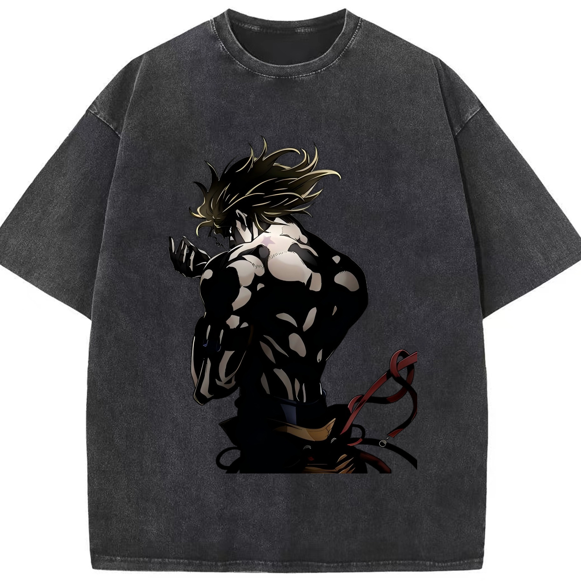 （画像用） ジョジョの奇妙な冒険 ディオ?ブランドー JoJo's Bizarre Adventure Dio Brando 綿100% ヴィンテージ風 半袖Tシャツ（フロントプリント）