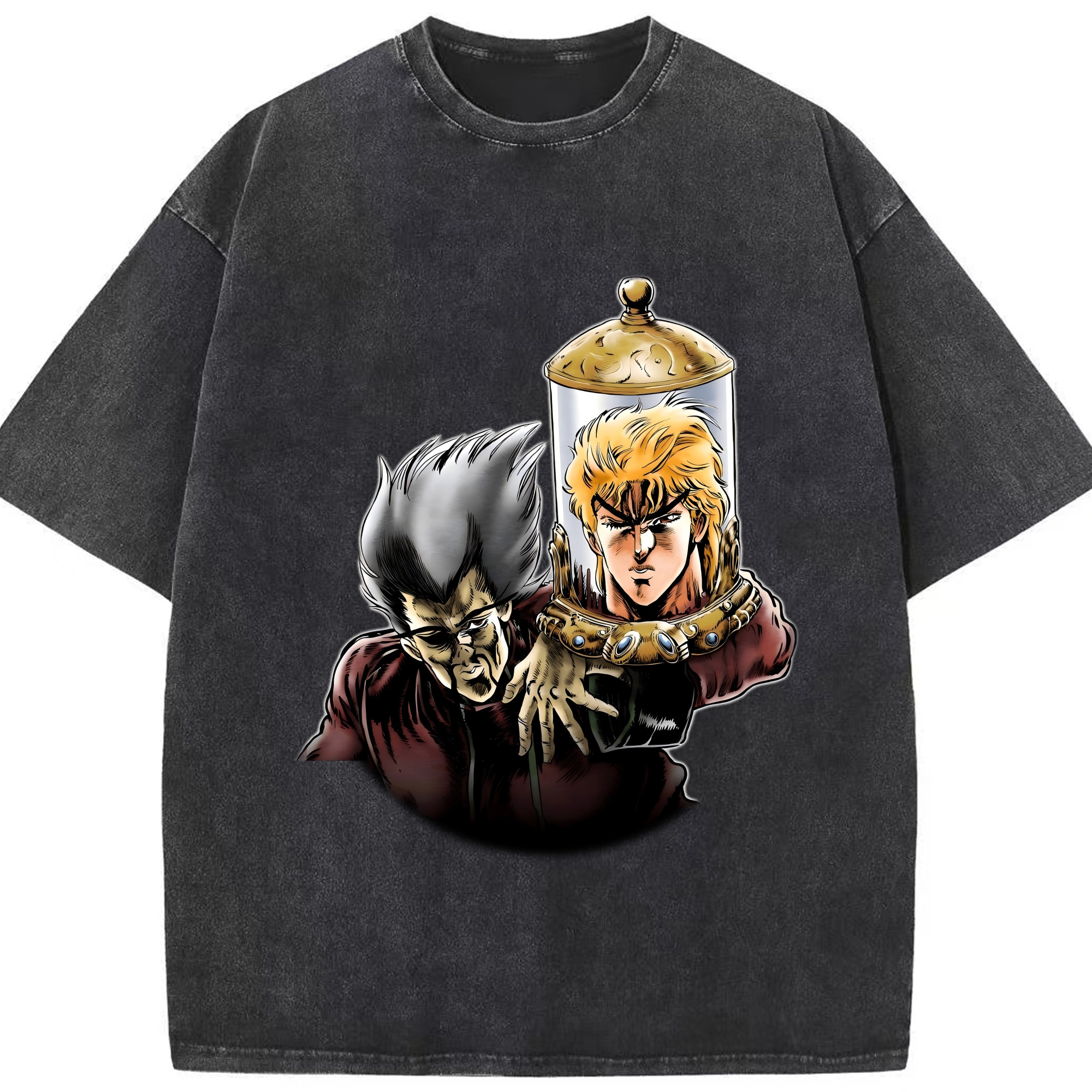 （画像用） ジョジョの奇妙な冒険 ディオ?ブランドー JoJo's Bizarre Adventure Dio Brando 綿100% ヴィンテージ風 半袖Tシャツ（フロントプリント）