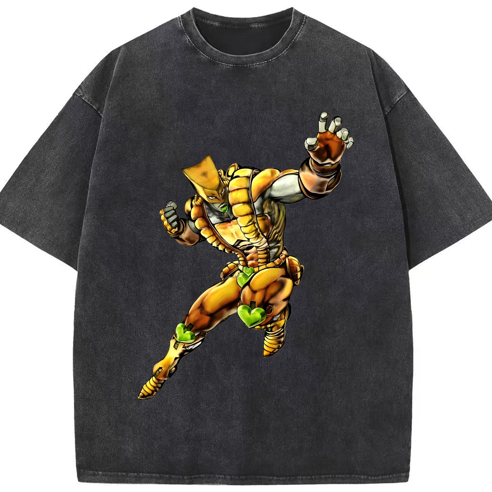 （画像用） ジョジョの奇妙な冒険 ディオ?ブランドー JoJo's Bizarre Adventure Dio Brando 綿100% ヴィンテージ風 半袖Tシャツ（フロントプリント）