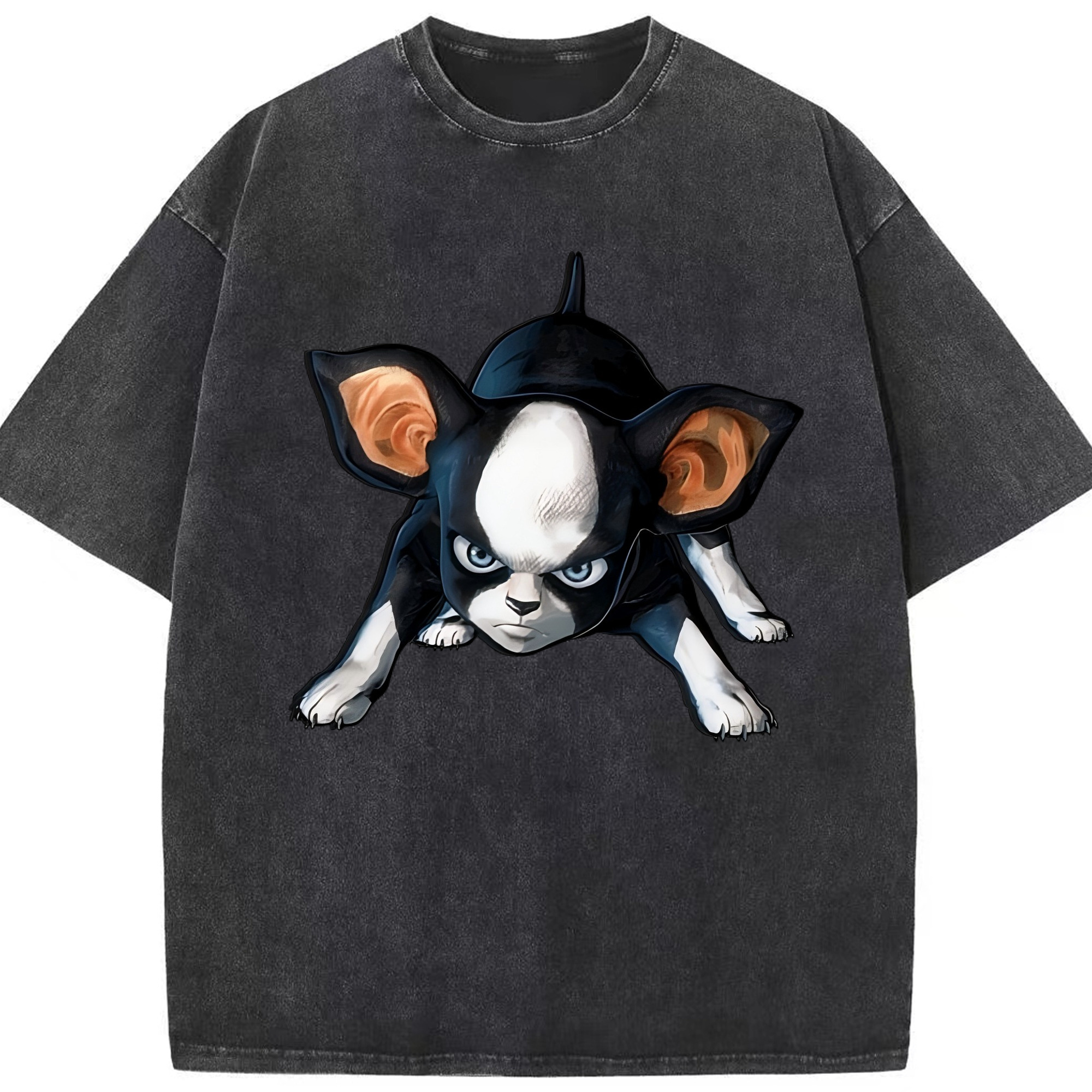 （画像用） ジョジョの奇妙な冒険 イギー JoJo's Bizarre Adventure Iggy 綿100% ヴィンテージ風 半袖Tシャツ（フロントプリント）