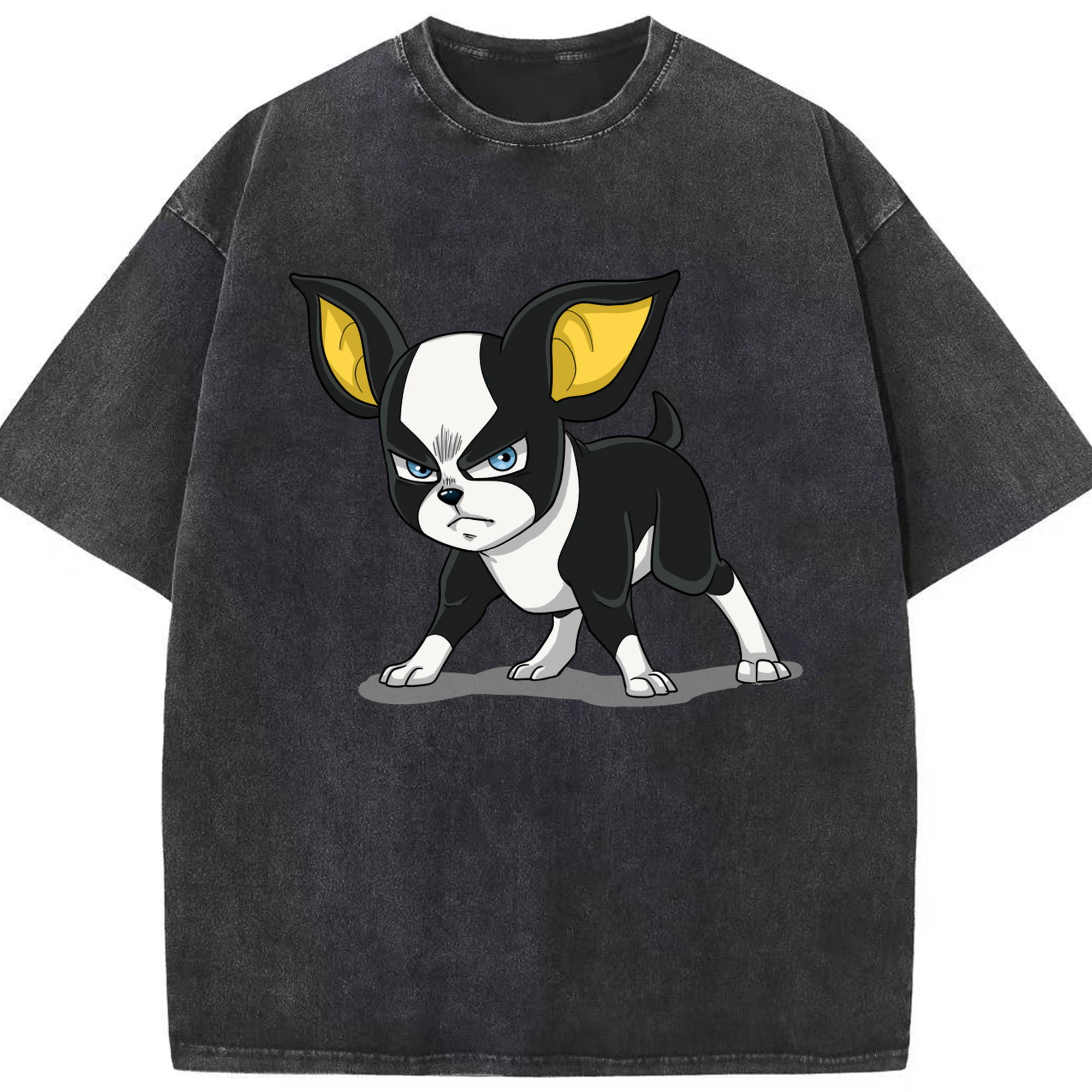 （画像用） ジョジョの奇妙な冒険 イギー JoJo's Bizarre Adventure Iggy 綿100% ヴィンテージ風 半袖Tシャツ（フロントプリント）
