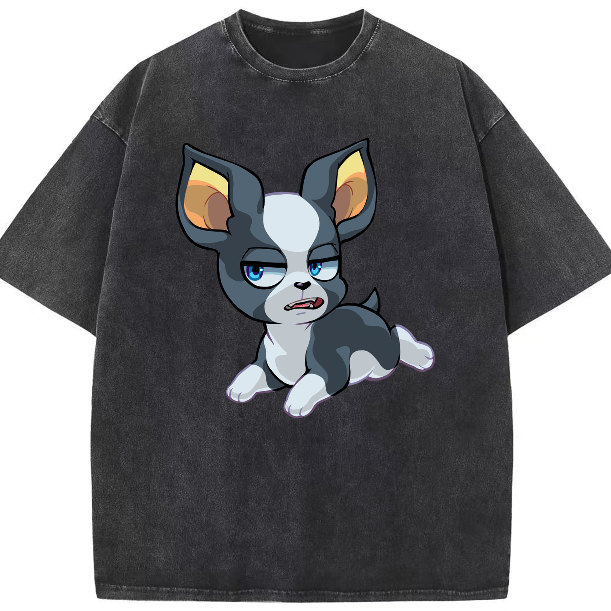 （画像用） ジョジョの奇妙な冒険 イギー JoJo's Bizarre Adventure Iggy 綿100% ヴィンテージ風 半袖Tシャツ（フロントプリント）